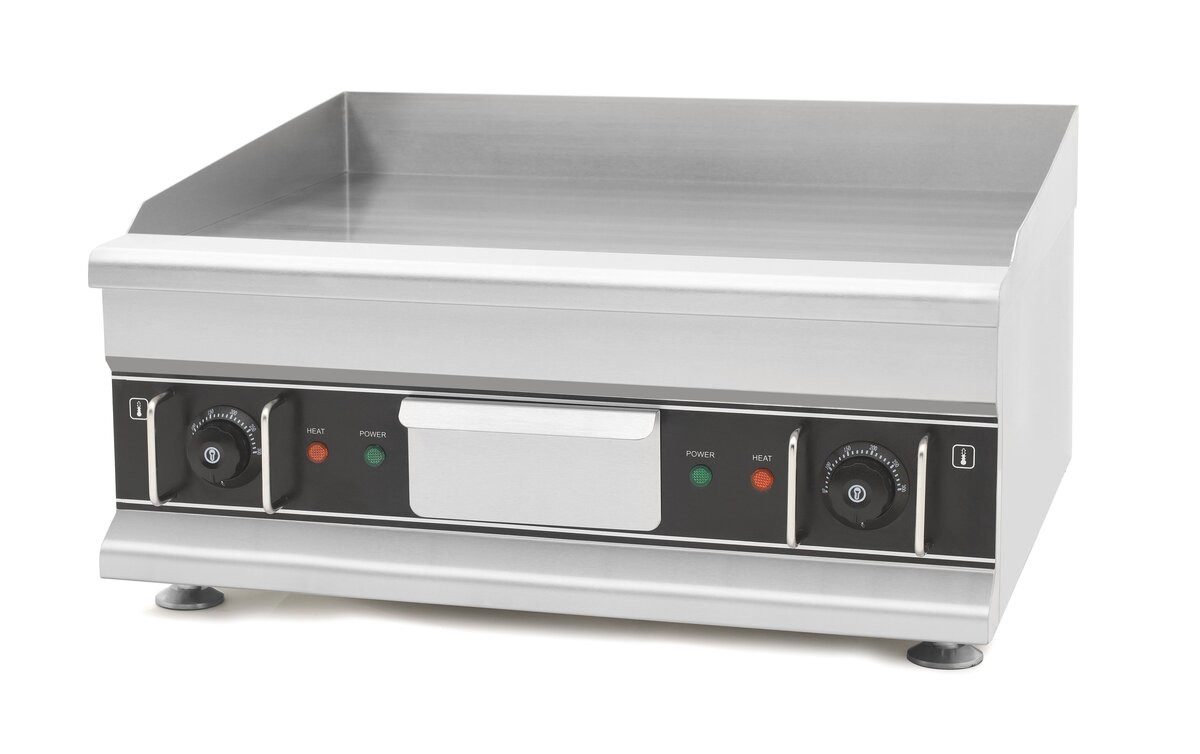 GastroHero Elektrogrill Elektro-Grillplatte 60 x 40 cm glatt / verchromt - Tischgerät