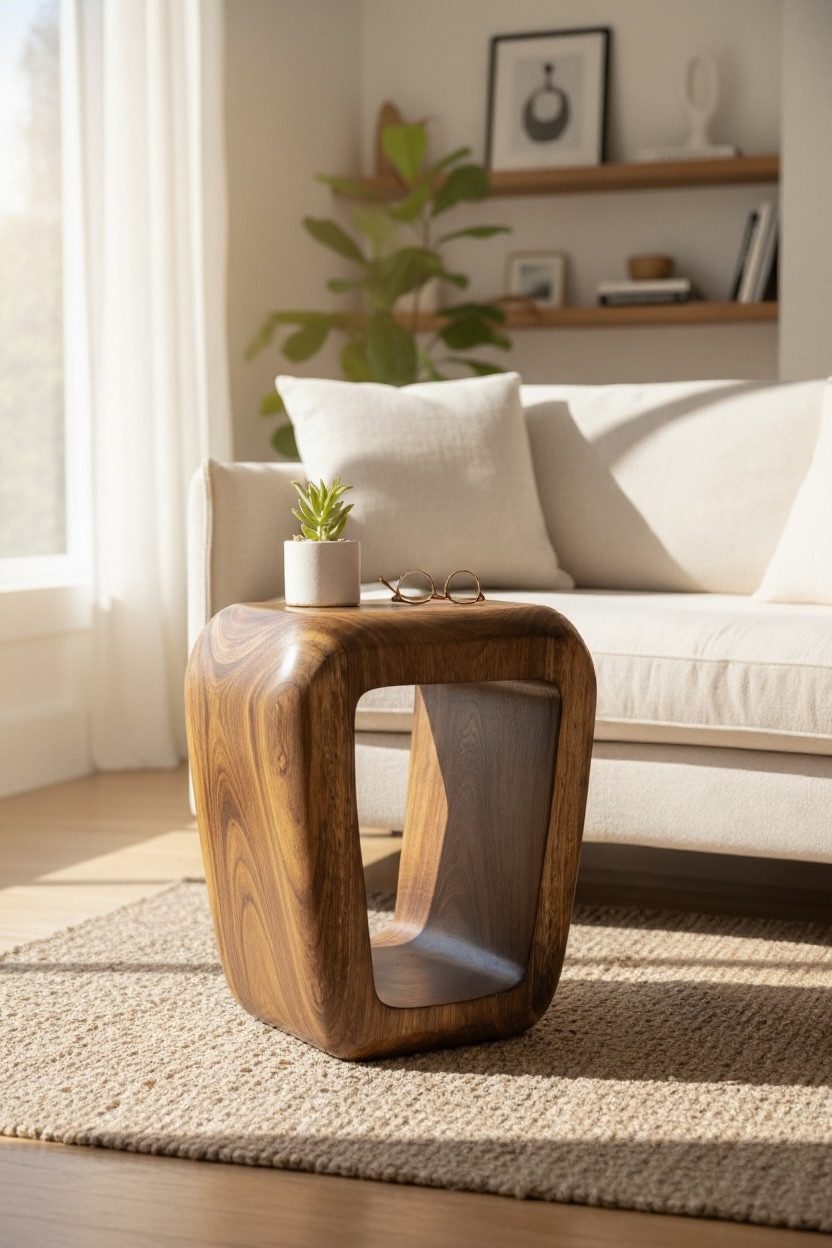 FaHome Beistelltisch Beistelltisch - Handgefertigt Flambiert günstig online kaufen