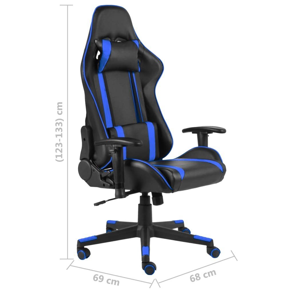 (1 Gaming-Stuhl Blau St) Blau Drehbar PVC | Blau Gaming-Stuhl vidaXL