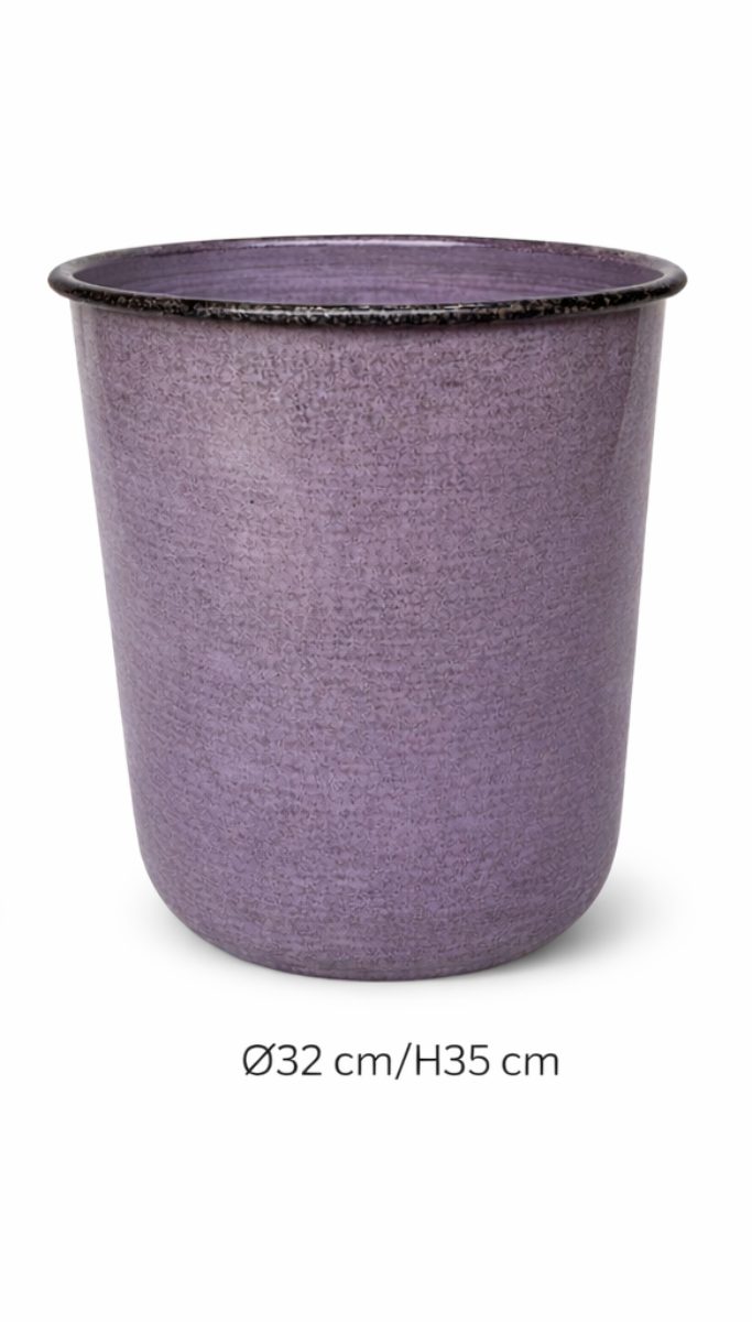 finehomegarden Pflanzkübel Metall Kübel Pflanzgefäß violett Pflanztopf Ø26+28+32cm Blumenkübel (1 St), Pflanzschale Blumentopf Garten 3Größen wählbar / Paket
