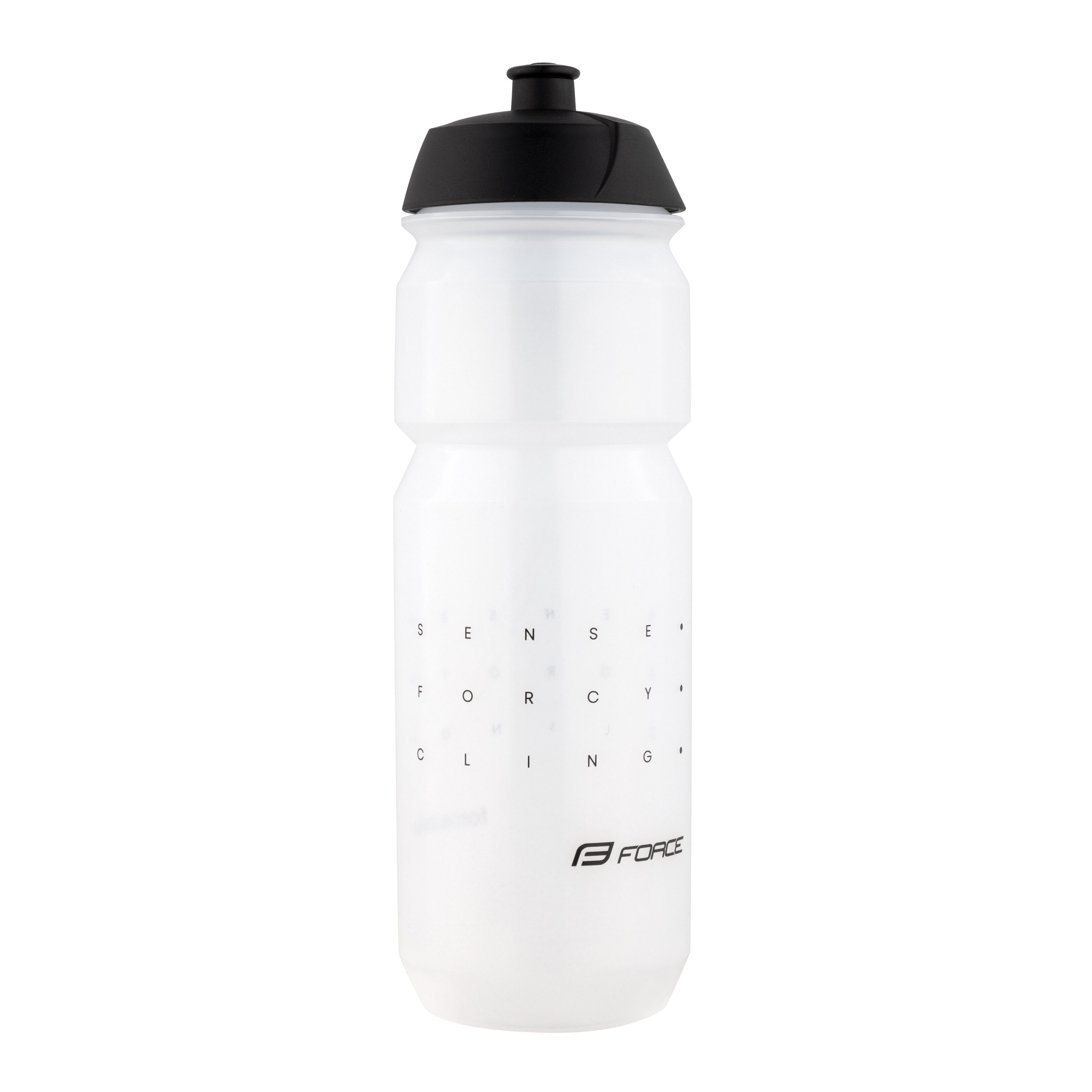 FORCE Trinkflasche Force Flasche Sense 0.75 l Schwarz Transparent