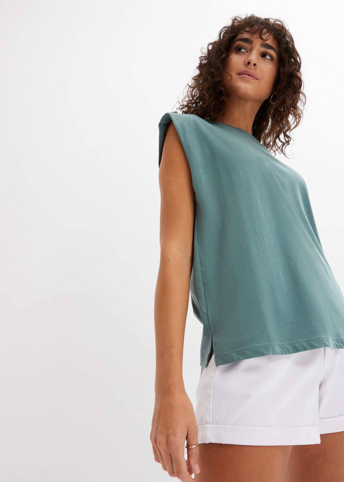bonprix Oversize-Shirt lässiger Oversize-Schnitt, verstärkte Schulter, ärme günstig online kaufen
