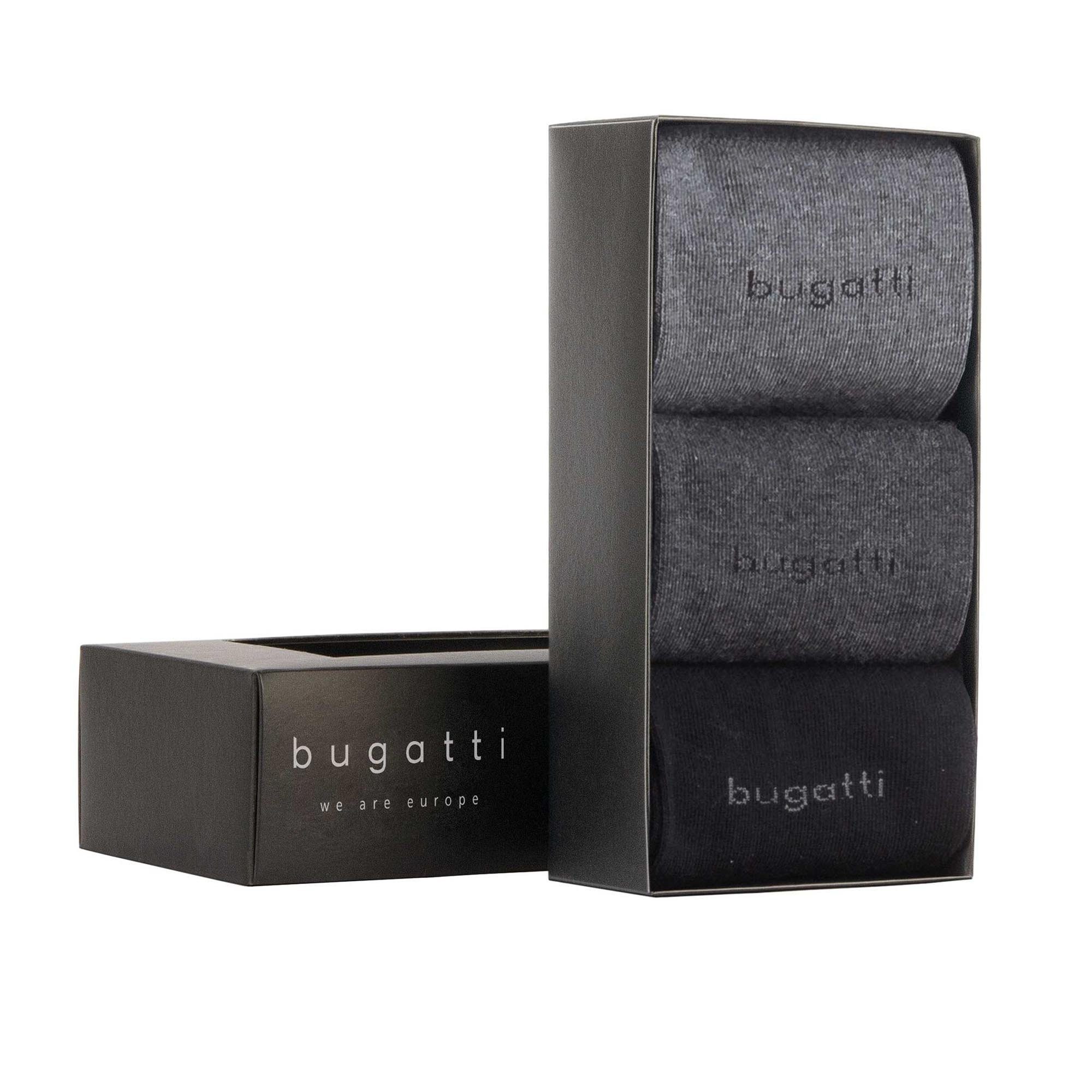 bugatti Kurzsocken Herren Socken 3er Pack Baumwollmischung (Packung, 3er Pack)