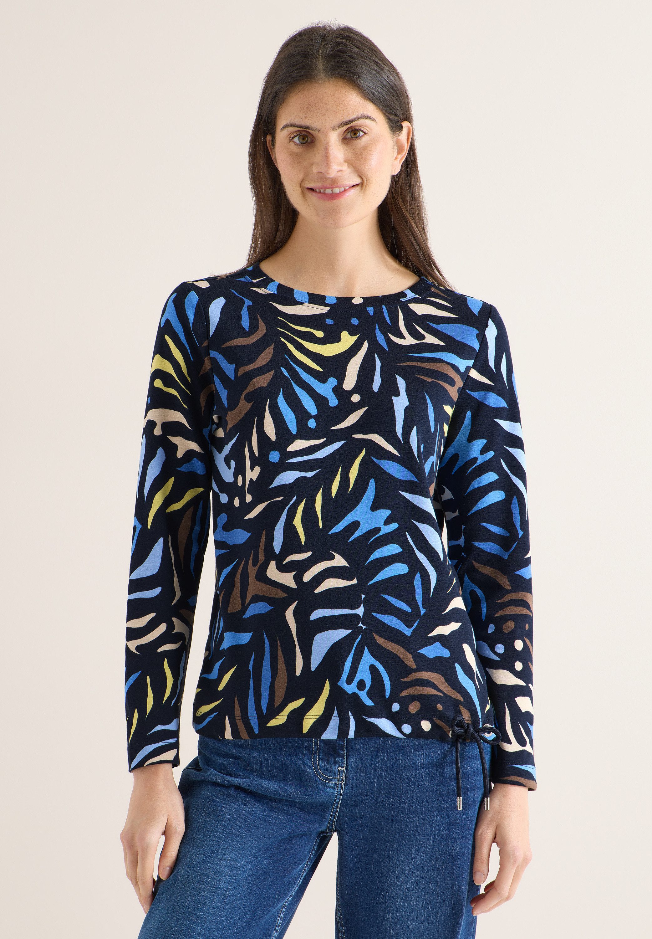 CECIL Langarmshirt im soften Baumwoll-Mix