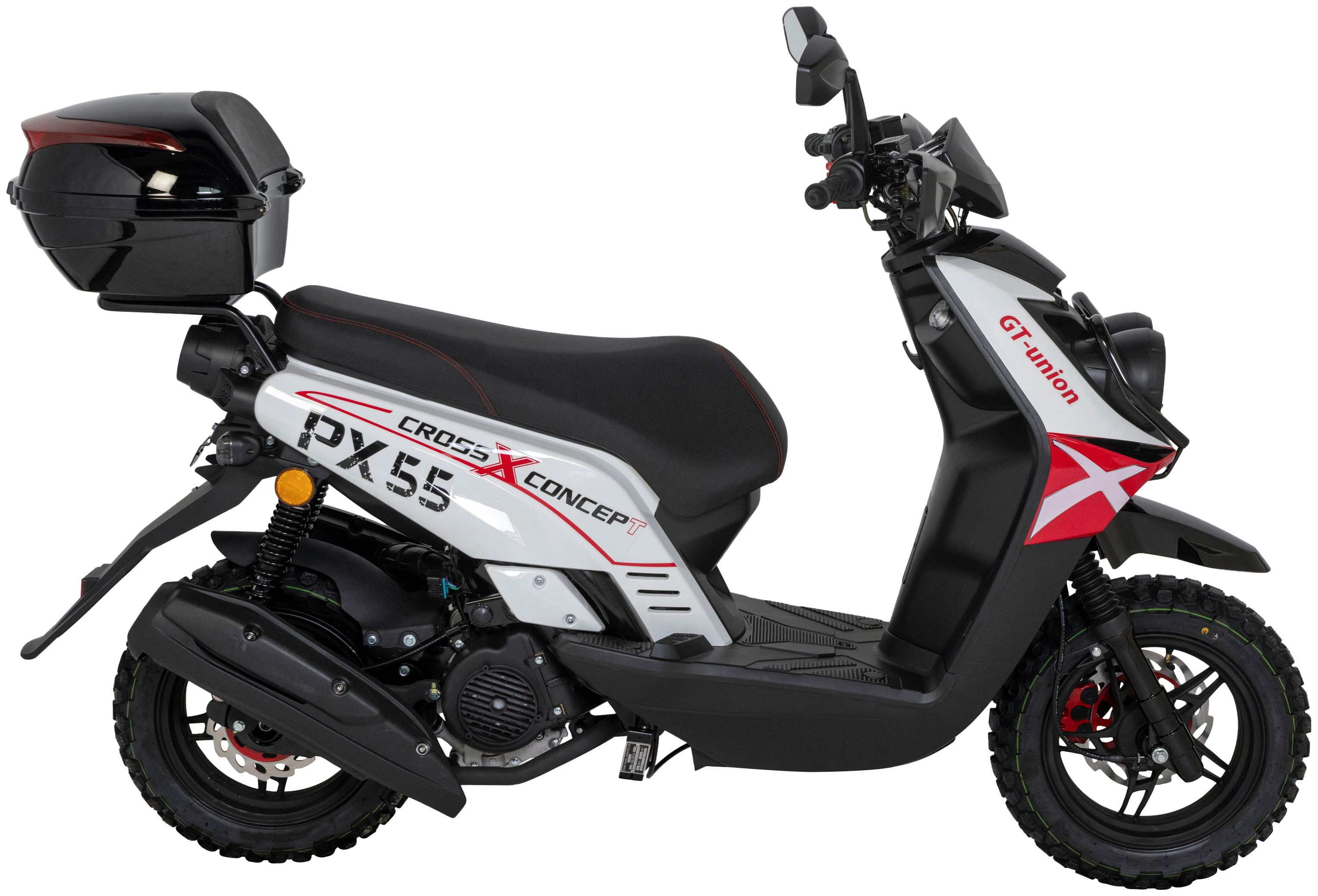 GT UNION Motorroller PX55 Cross Conzept 125, 124,6 ccm, 85 km/h, Euro 5+, (Set), Luftgekühlter Motor