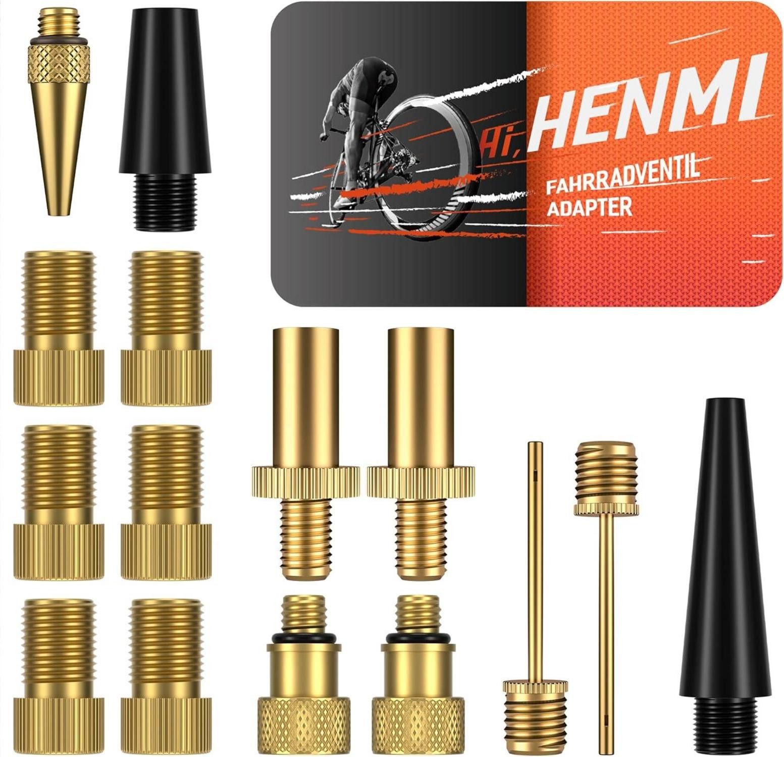 Fahrradständer Fahrradventil Adapter Set mit Sortierbox für DV, SV, AV - 10