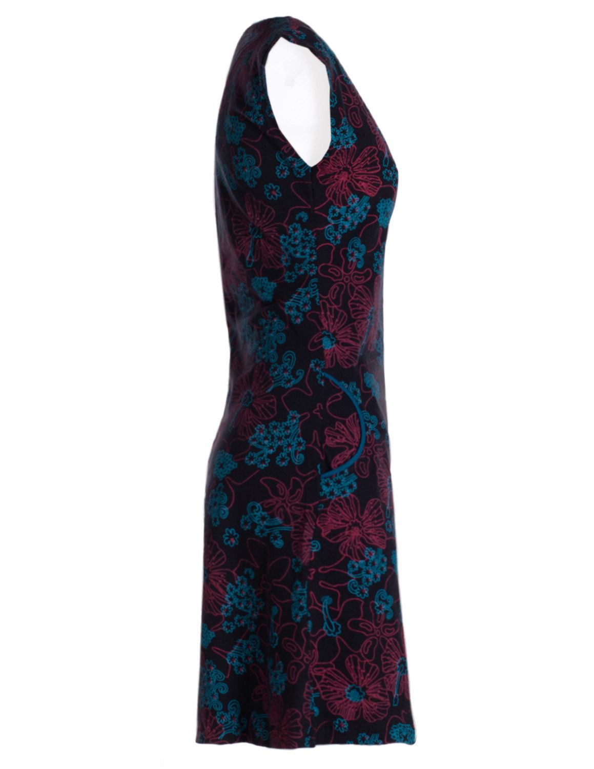 Vishes Tunikakleid Kurzarm Damen Sommer-Kleid Longshirt-Kleid Tunika-Kleid Mini-Kleid Hippie, Boho, Goa Style