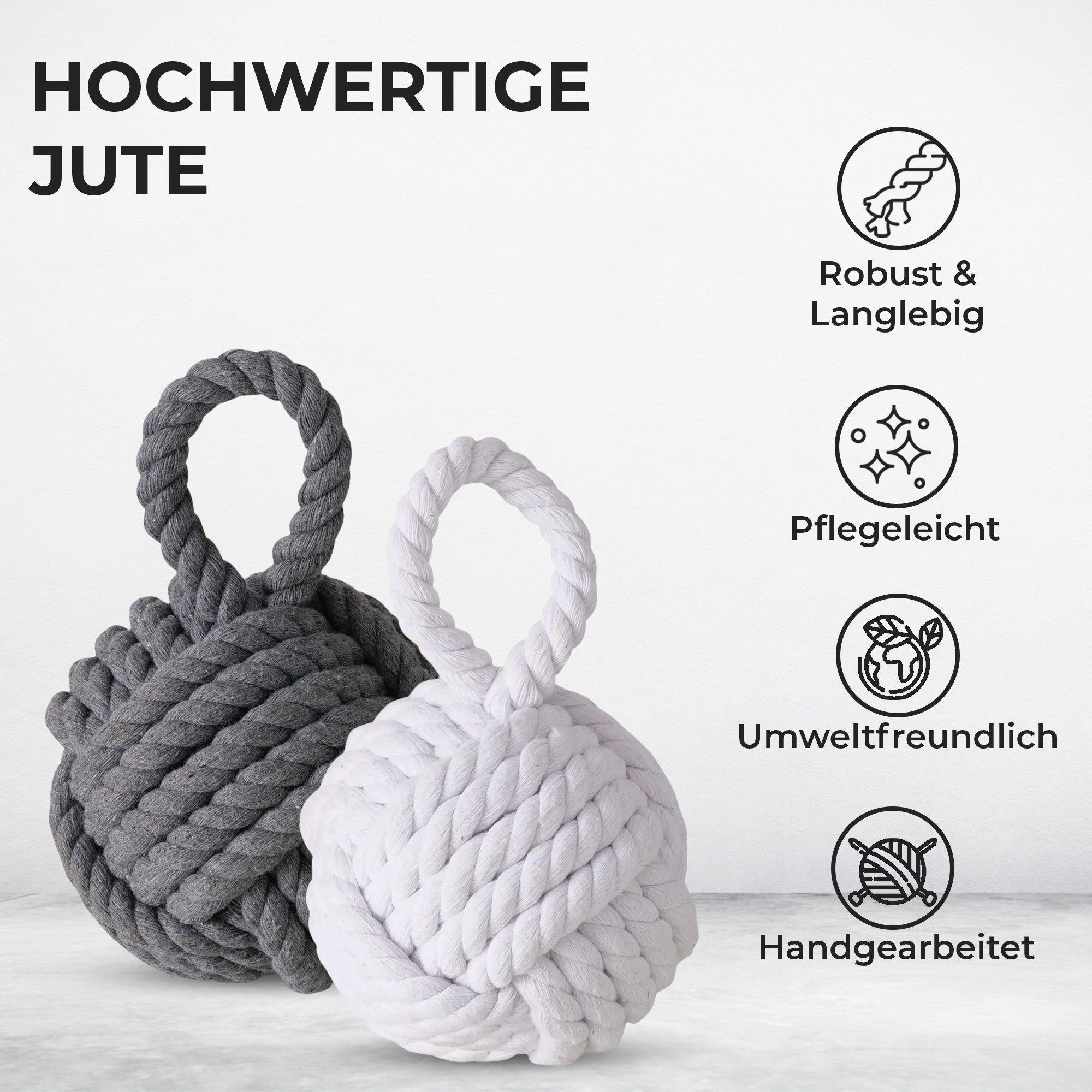 Topanbieter999 Türstopper Topanbieter999 Türstopper (2er Set), Jute grau un günstig online kaufen