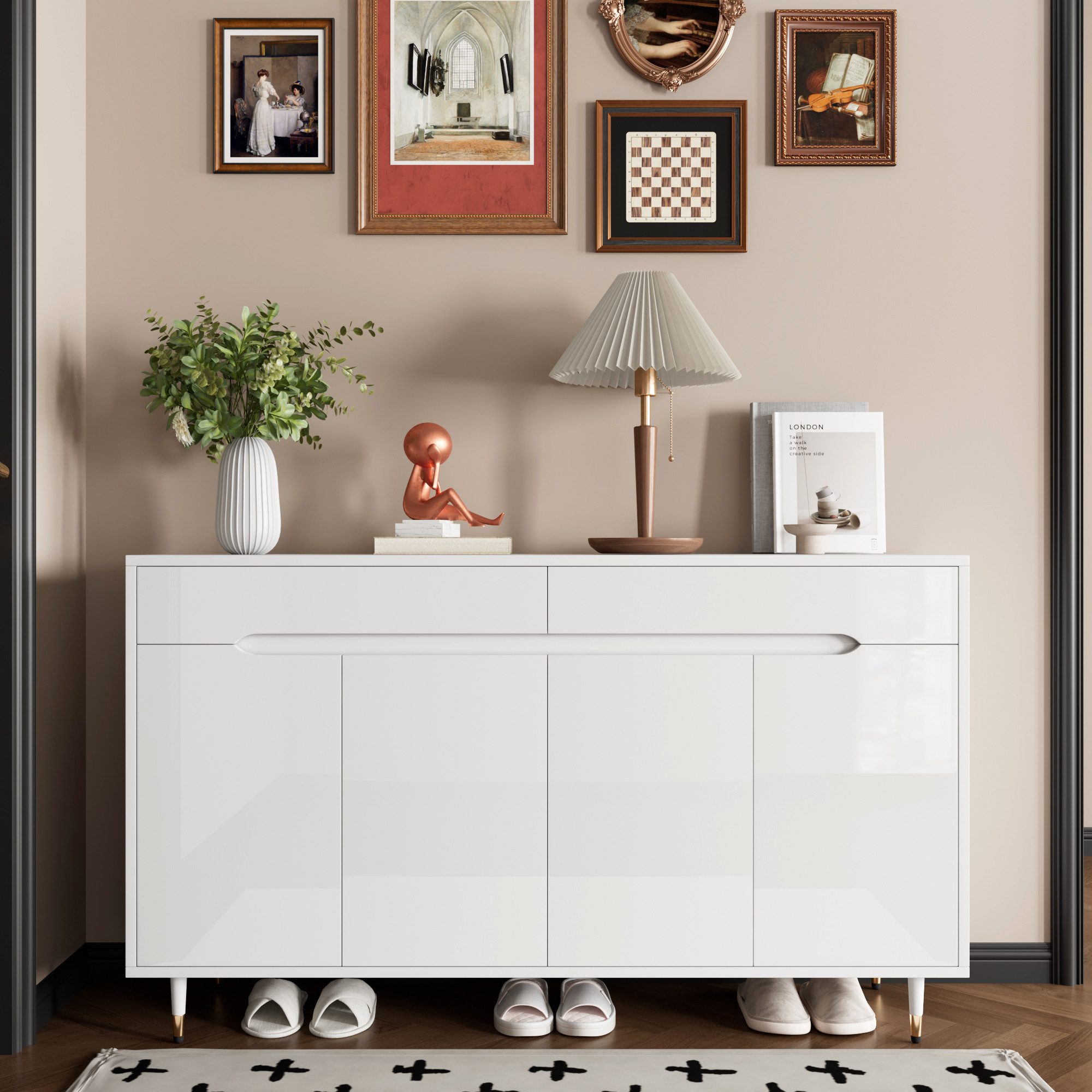 OKWISH Schuhschrank für 18–24 Paar Schuhe (Schuhregal, 1-St., mit zwei Türe günstig online kaufen