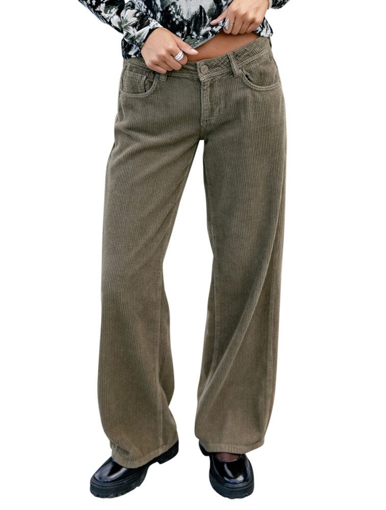 Freeman T. Porter Schlaghose Agatha Veluto Cordhose Forest Night