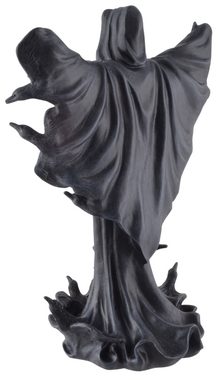 Vogler direct Gmbh Dekofigur Grim Reaper aus dessen Umhang Raben entweichen,Kunststein, handbemalt, Schwarz coloriert, LxBxH ca. 23x14x29 cm
