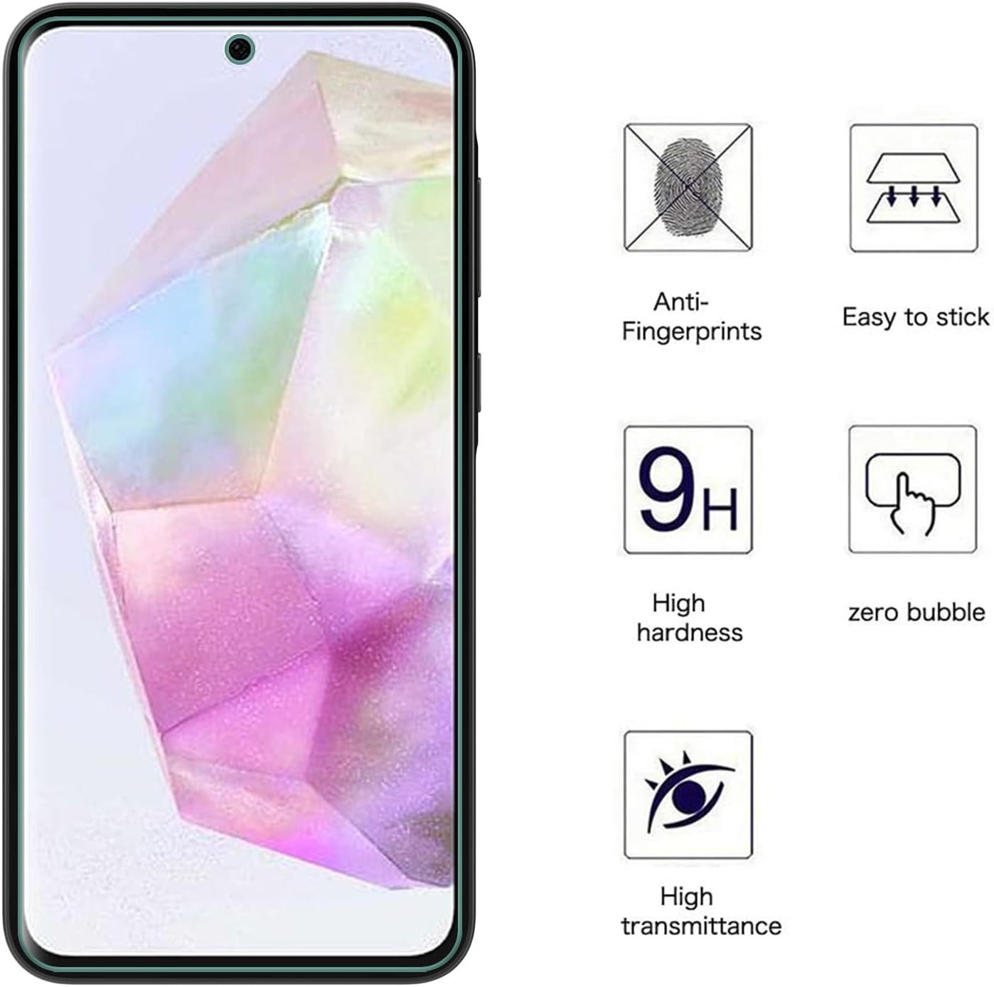 MSM Displayschutzglas 2X Schutzglas für Samsung Galaxy A55 / A35 5G Panzerfolie Full 9H – Bild 5 von 5