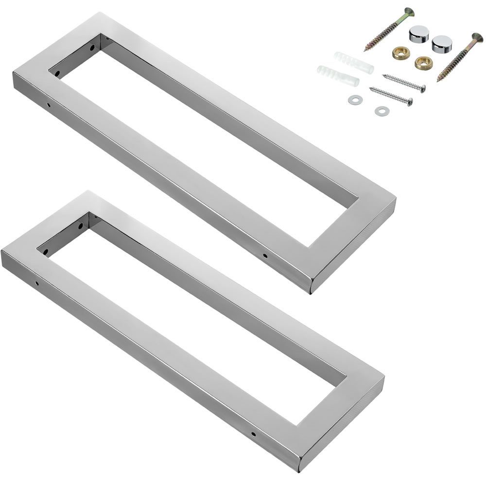 Mucola Waschtischbefestigung Waschtischhalterung 2x 50CM Edelstahl Waschbecken Waschtischplatte, (Set, 2-St), auch als Handtuchhalterung einsetzbar
