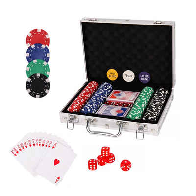 HomeGuru Spiel, Pokerkoffer mit Laserchips, Pokerset, Aluminiumkoffer, Geschenk