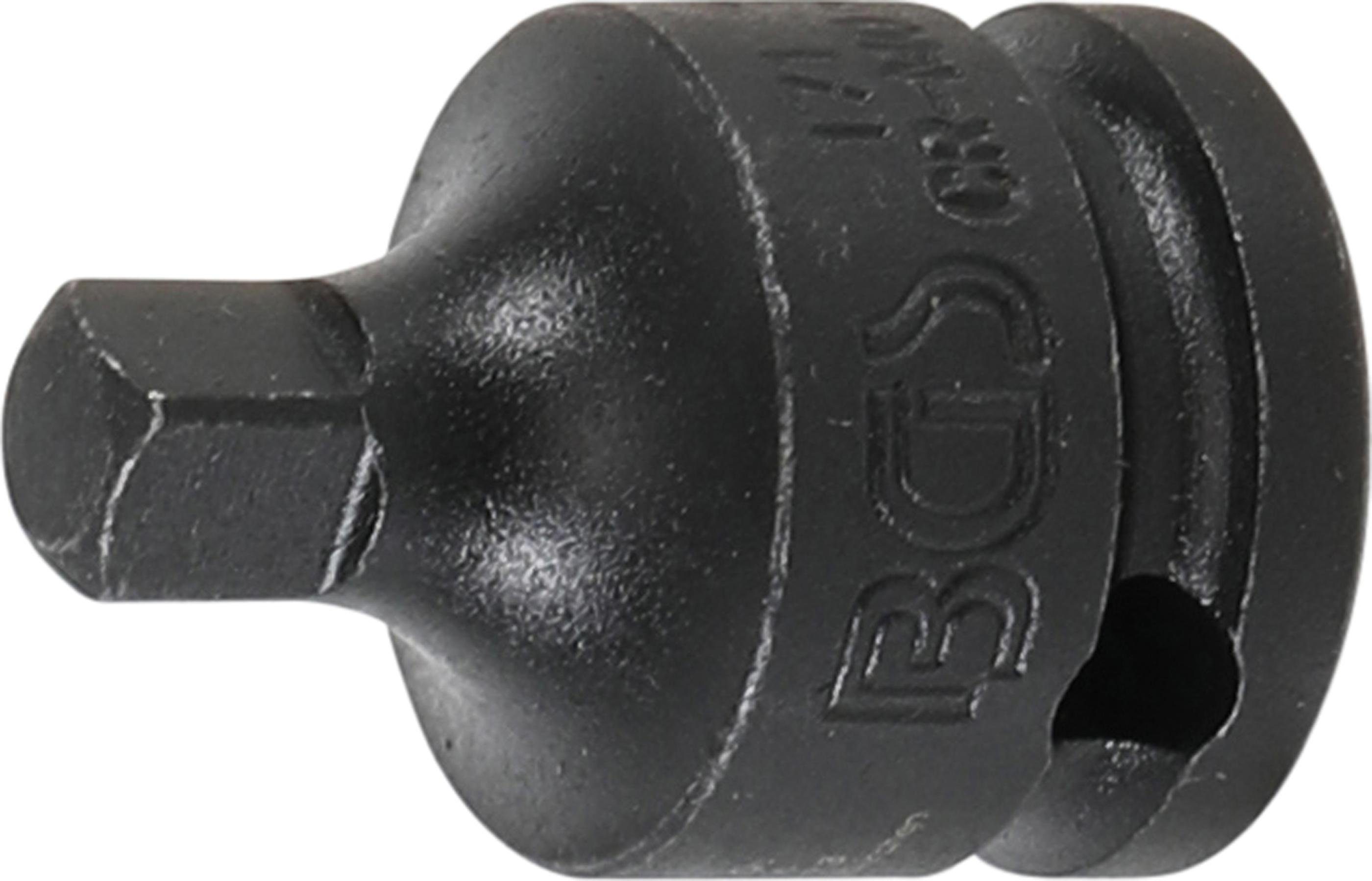 BGS technic Ratschenringschlüssel Kraft-Steckschlüssel-Adapter, Innenvierkant 10 mm (3/8) - Außenvierkant 6,3 mm (1/4)