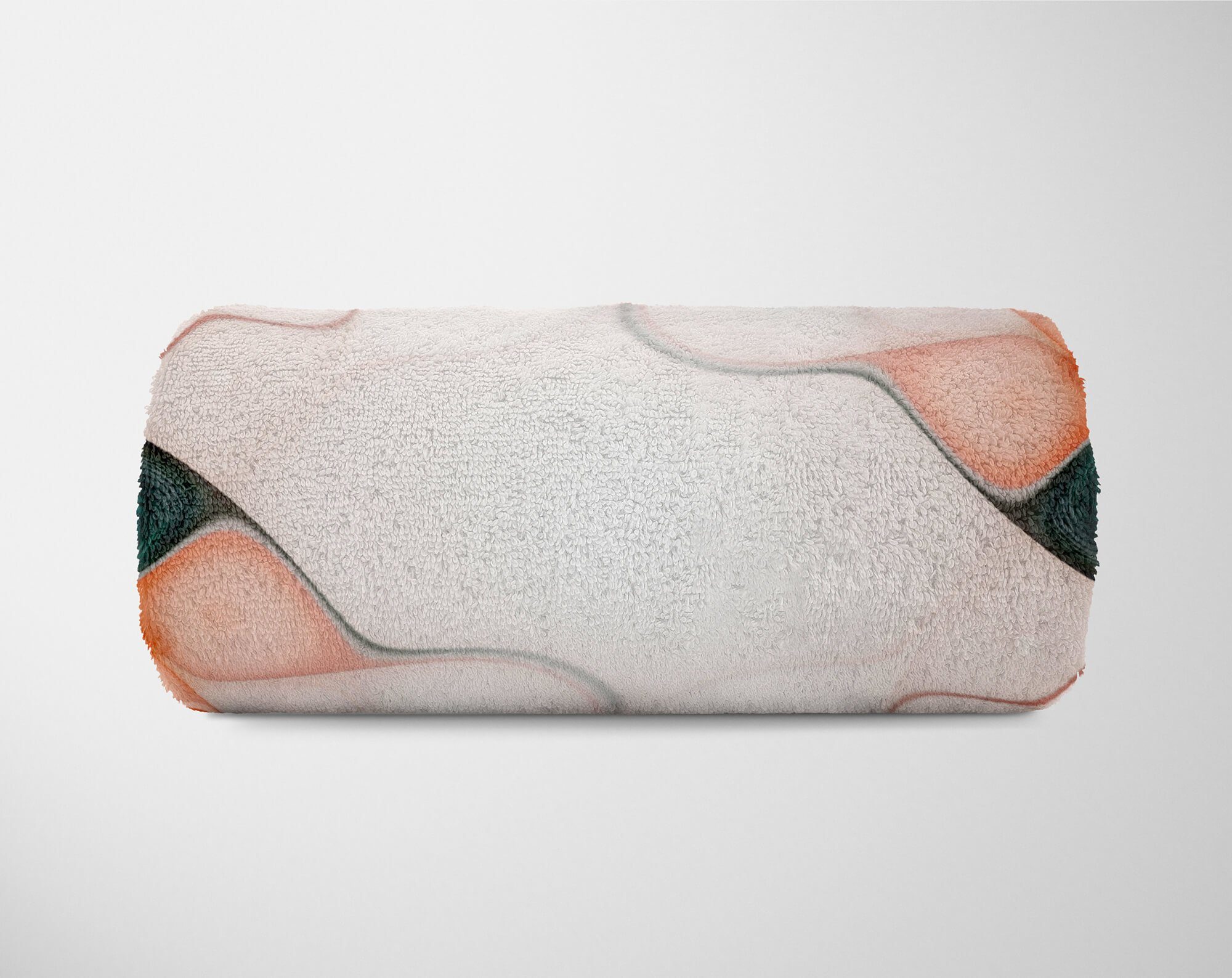 Handtuch Sinus Baumwolle-Polyester-Mix Handtücher Abstrakt Strandhandtuch Fotomotiv Handtuch (1-St), mit Kuscheldecke schönes Saunatuch Art Muster,