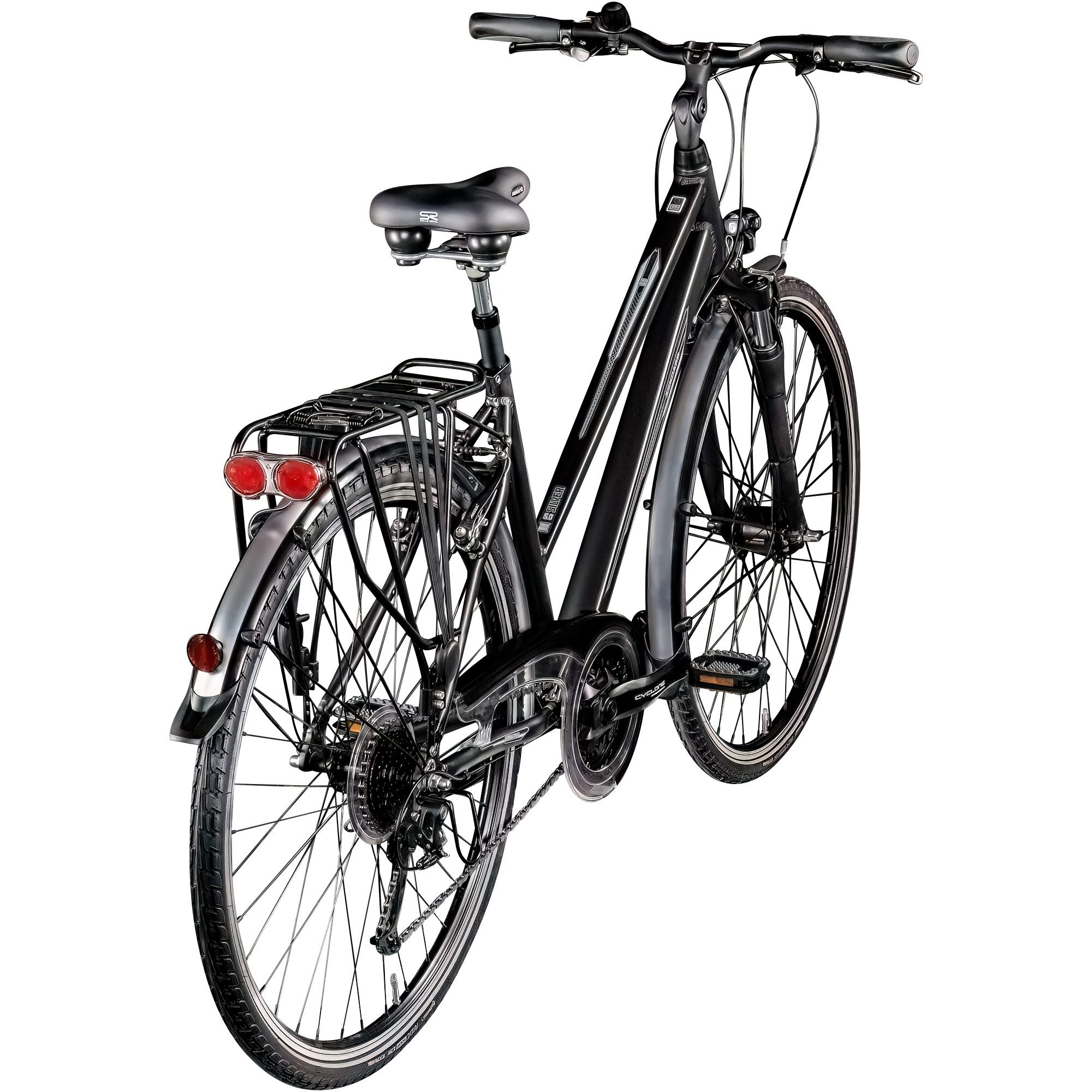 Zündapp Trekking Bike Silver 5.0, 24-speed Shimano Ride Tour derailleur, women's 28-inch trekking bike, 155-175 cm height, 24-speed Shimano