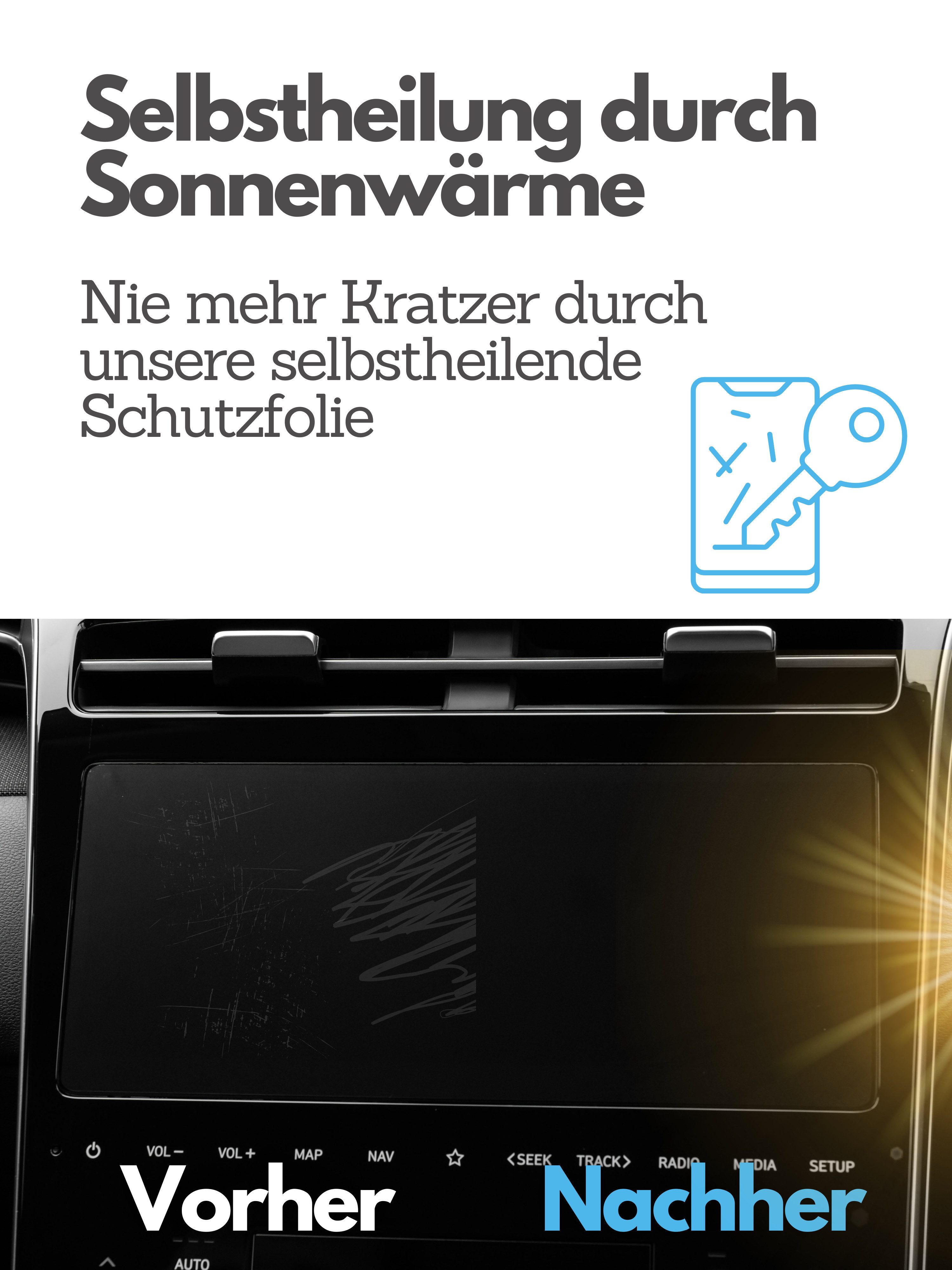 DISSKIN Displayschutzfolie DISSKIN Displayschutzfolie für Hyundai Tucson 10,25 Zoll 2020-2024 für Tucson 10,25" Entertainment System, 1 Stück, Anti-Fingerabdruck-Beschichtung