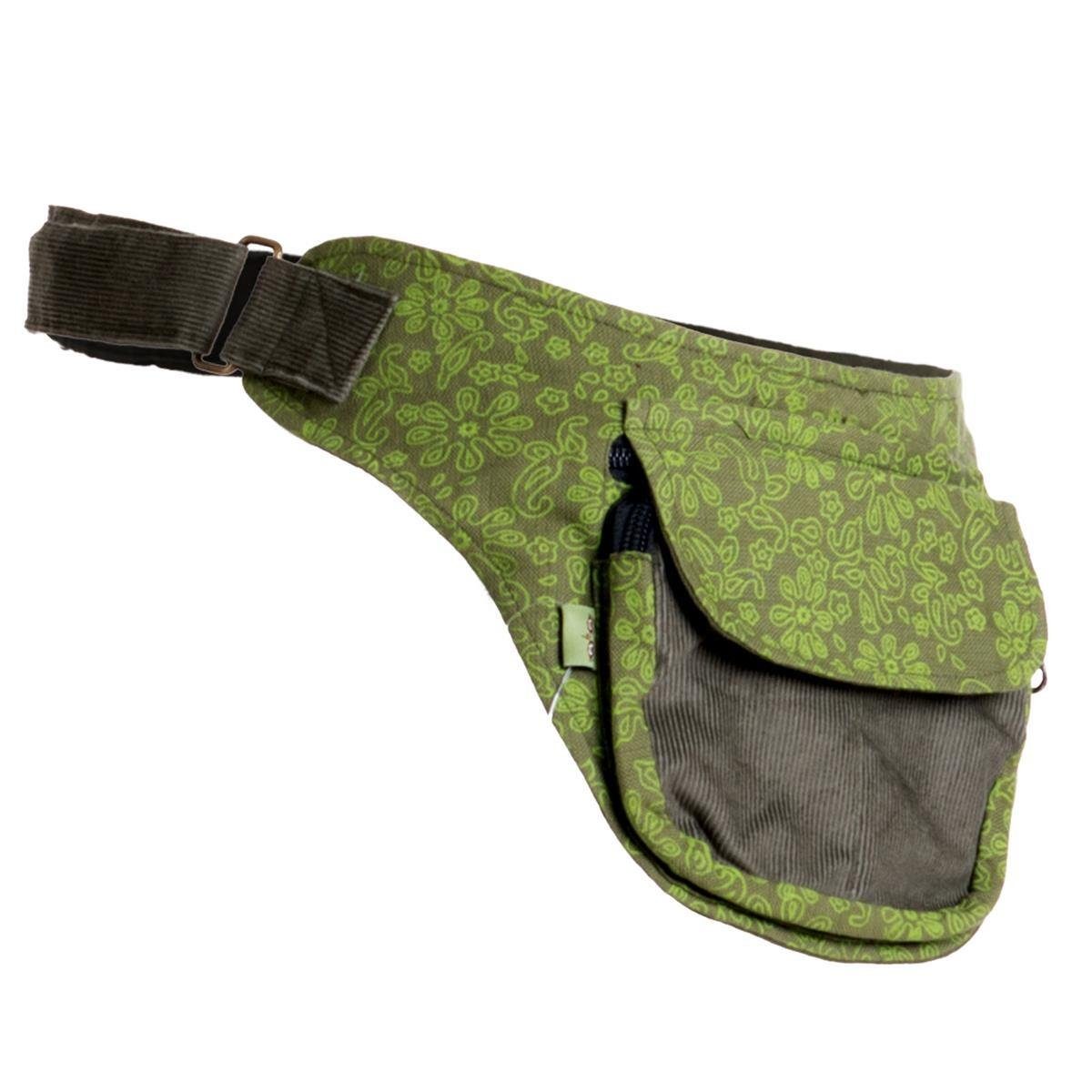 GURU SHOP Ethno Sidebag & Gürteltasche, Hüfttasche - Modell 1, Herren/Damen, Mehrfarbig, Baumwolle, Size:One Size, 14x22 cm, Festival- Bauchtasche Hippie