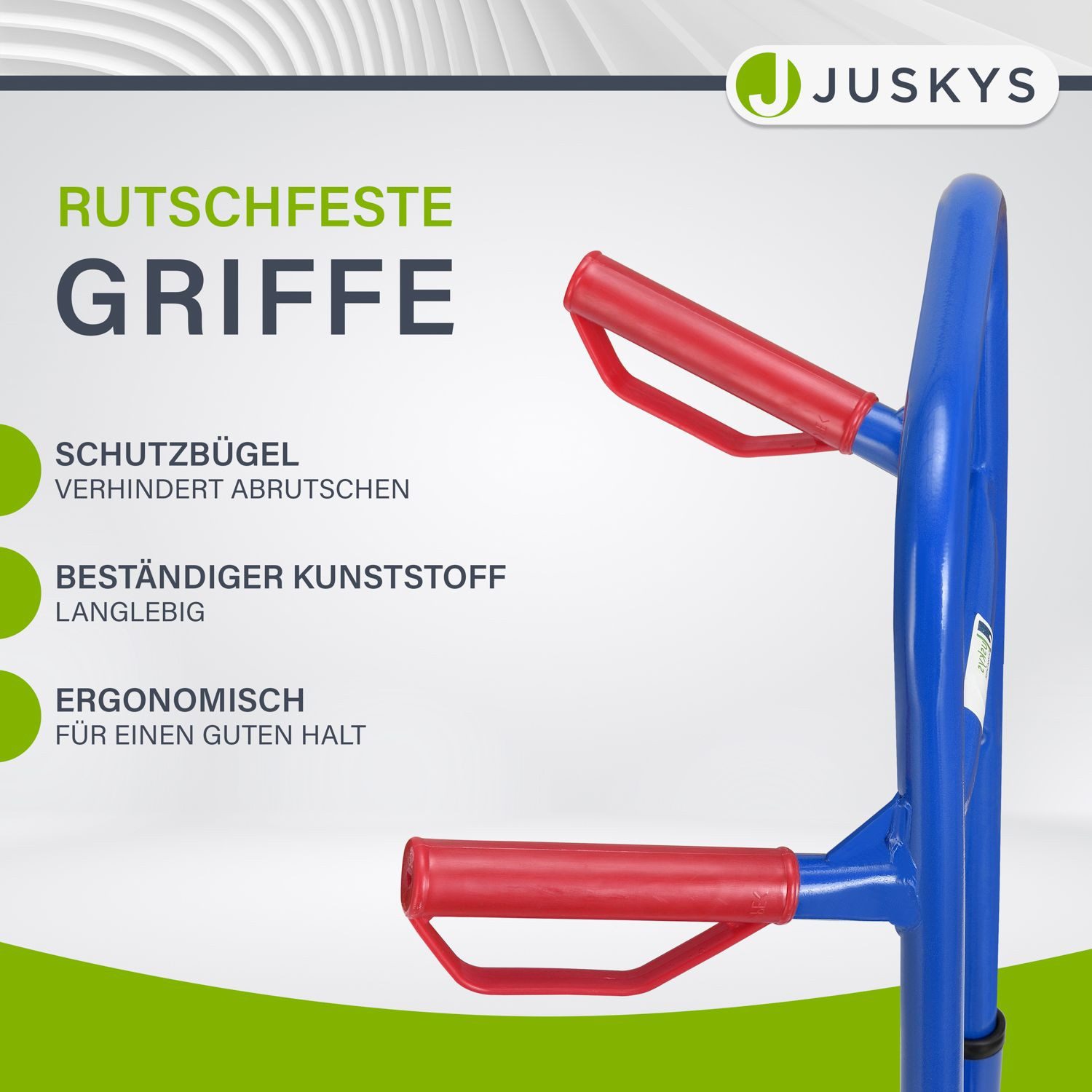 Juskys stair climbing hand truck, foldable, with hard rubber tires and steel frame, up to 100 kg