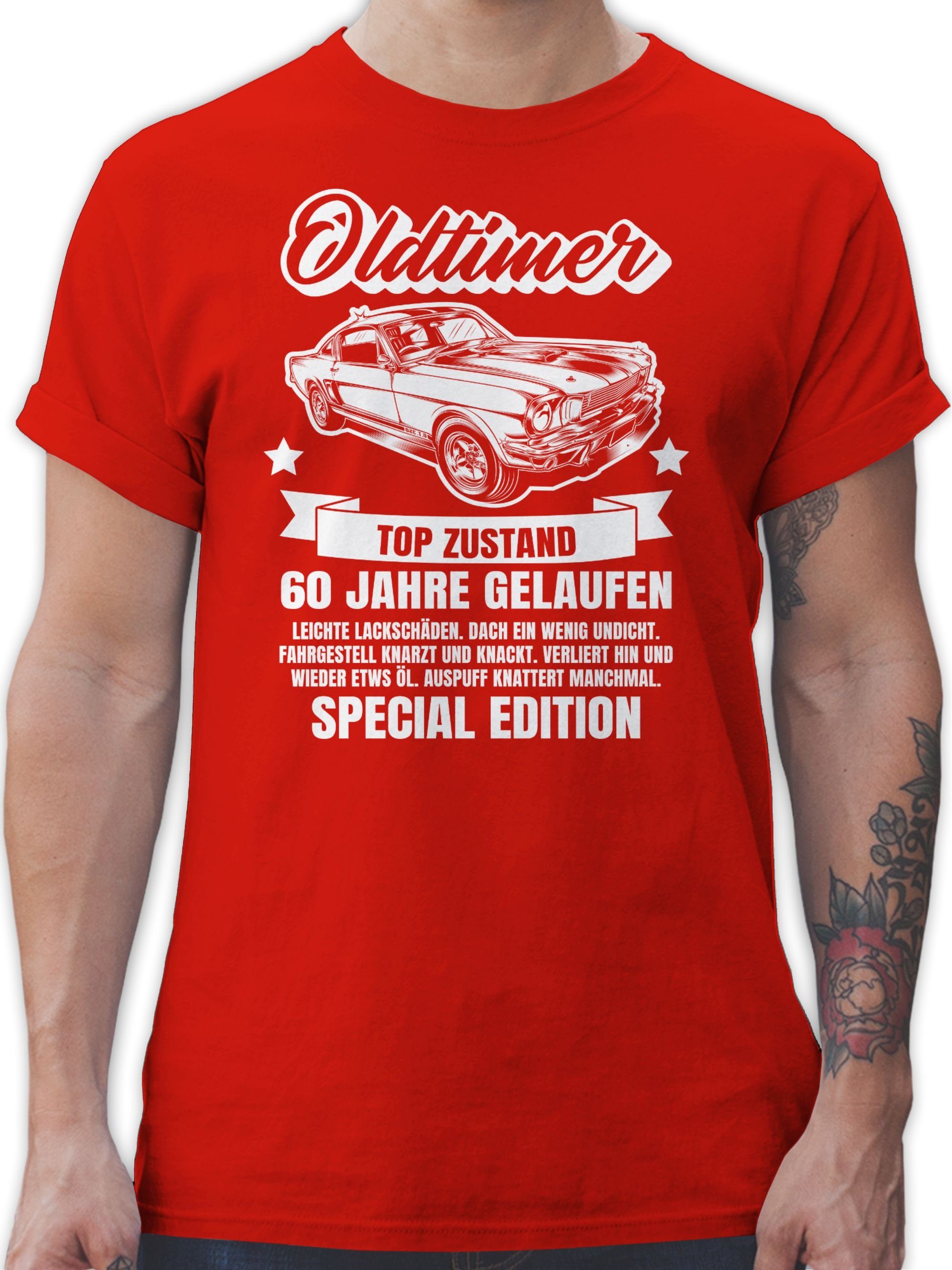 Oldtimer Shirtracer 60. Rot T-Shirt Geburtstag Jahre 60 01