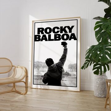JUSTGOODMOOD Poster Premium ® Rocky Balboa · Boxer · Motivation · ohne Rahmen