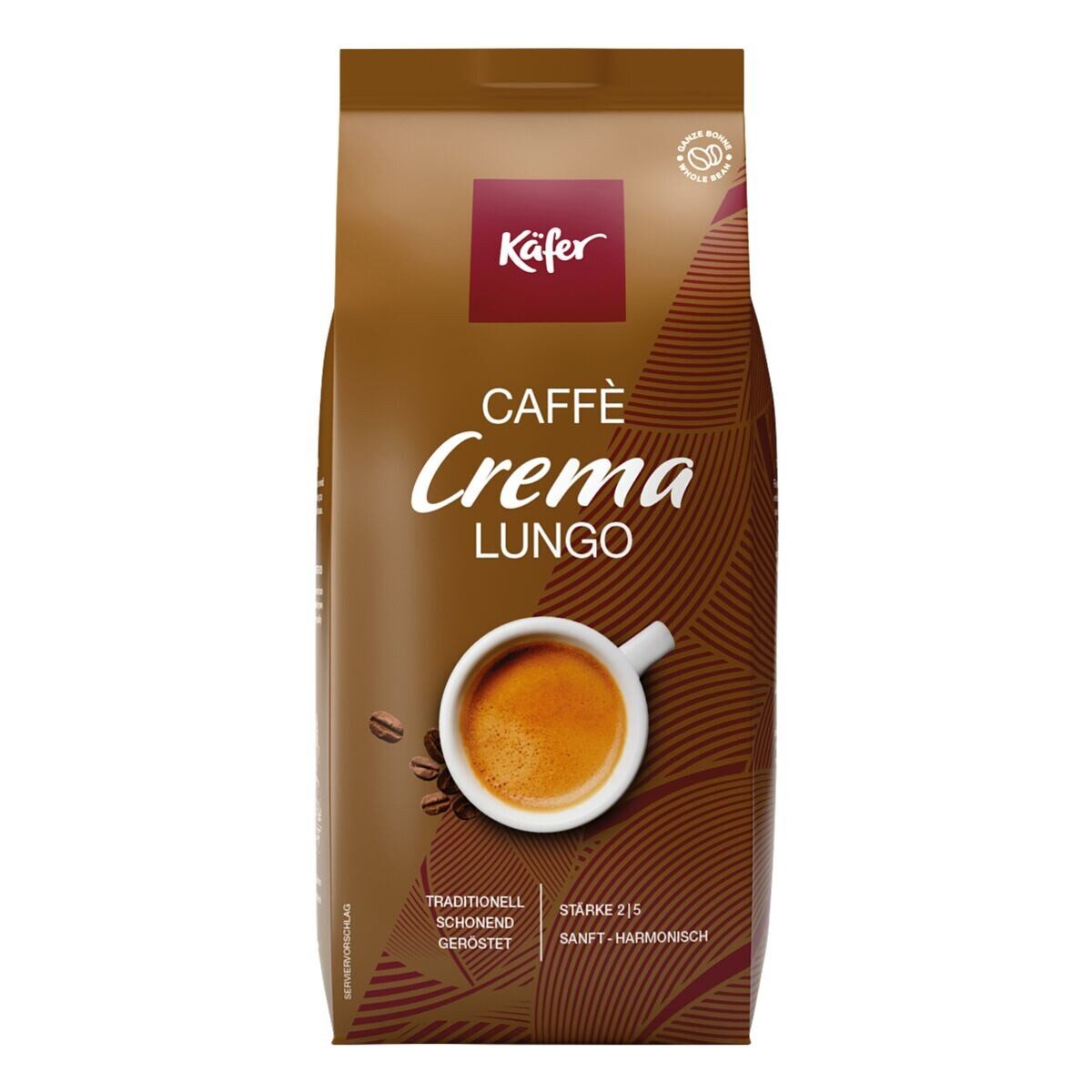 Käfer Kaffee Caffé Crema Lungo, 1000 g, Kaffeebohnen