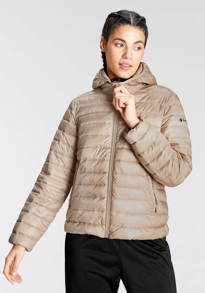 Champion Steppjacke Lightweight Hooded Jacket, Kapuze mit elastischem Band  eingefaßt