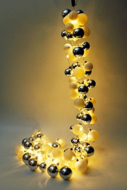 Arnusa LED-Girlande Wasserfall Kugelgirlande 120 cm, Weihnachtsdekoration Tischdekoration