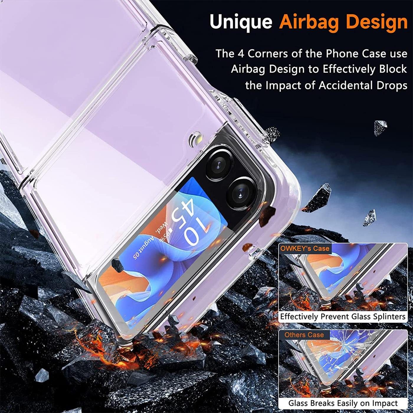 CoolGadget Handyhülle Transparent Ultra Slim Case für Samsung Galaxy Z Flip 4 6,7 Zoll, Silikon Hülle Dünne Schutzhülle für Samsung Z Flip4 5G Hülle