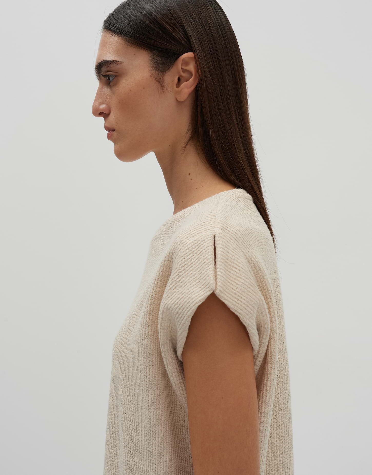 someday Sweatshirt UJANINA Loose mit feiner Rippstruktur