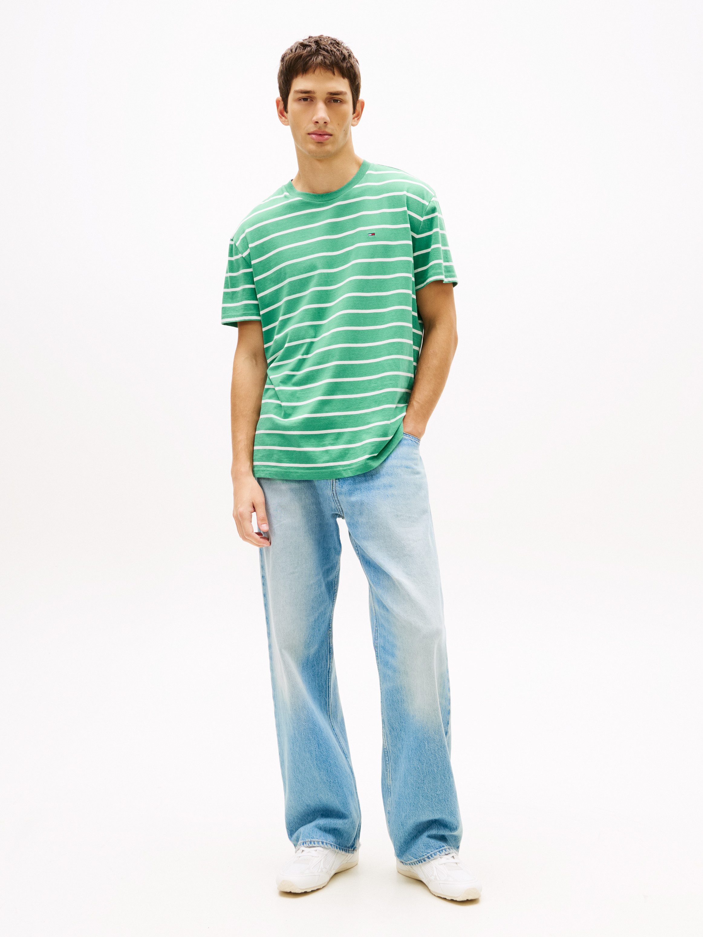 Tommy Jeans T-Shirt TJM REGULAR STRIPE Regular fit mit Rundhalsausschnitt