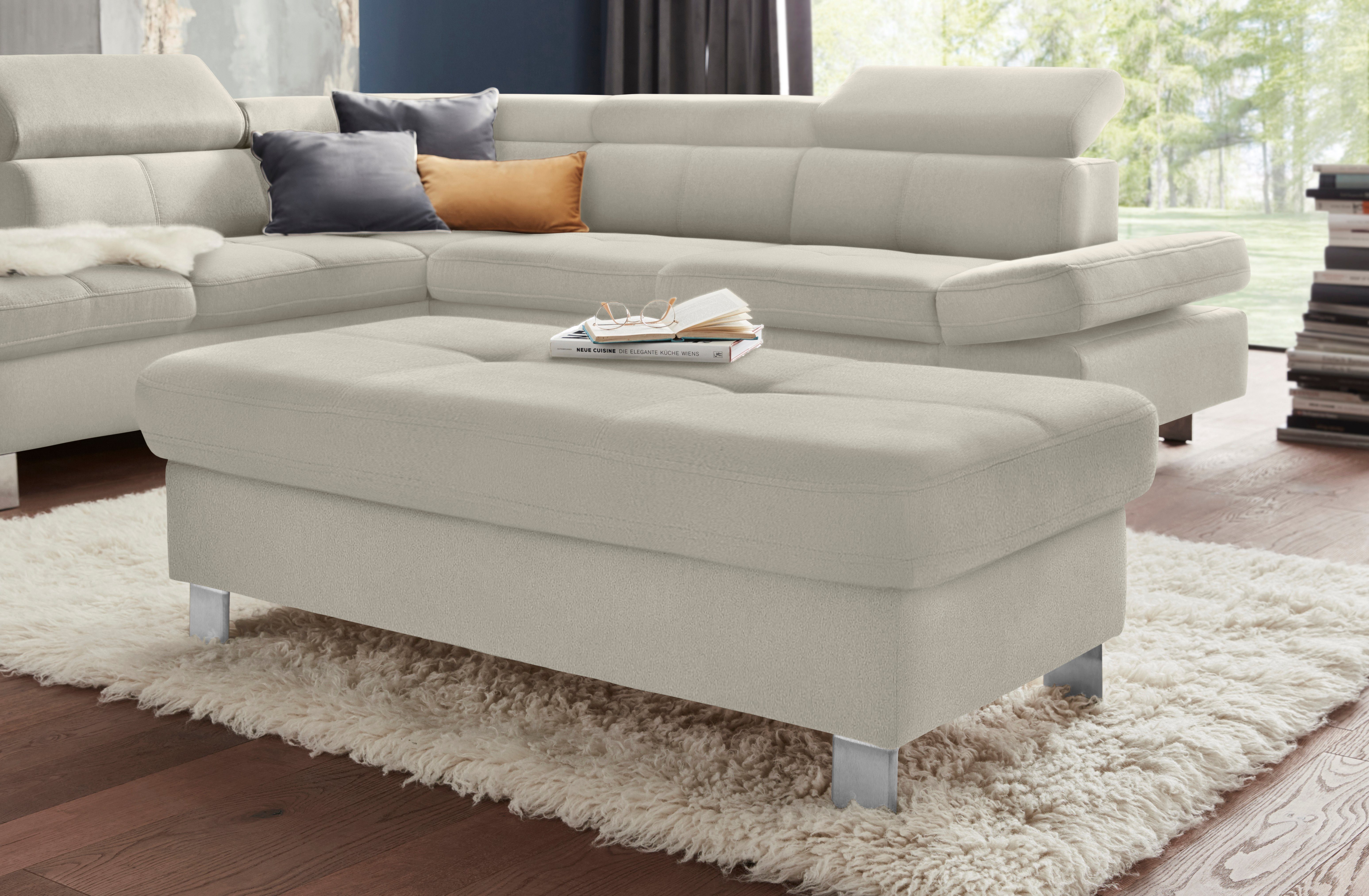 exxpo - sofa fashion Hocker Fiji Bankhocker mit Staufach unter der Sitzfläche, elegant modern mit toller Detailverarbeitung