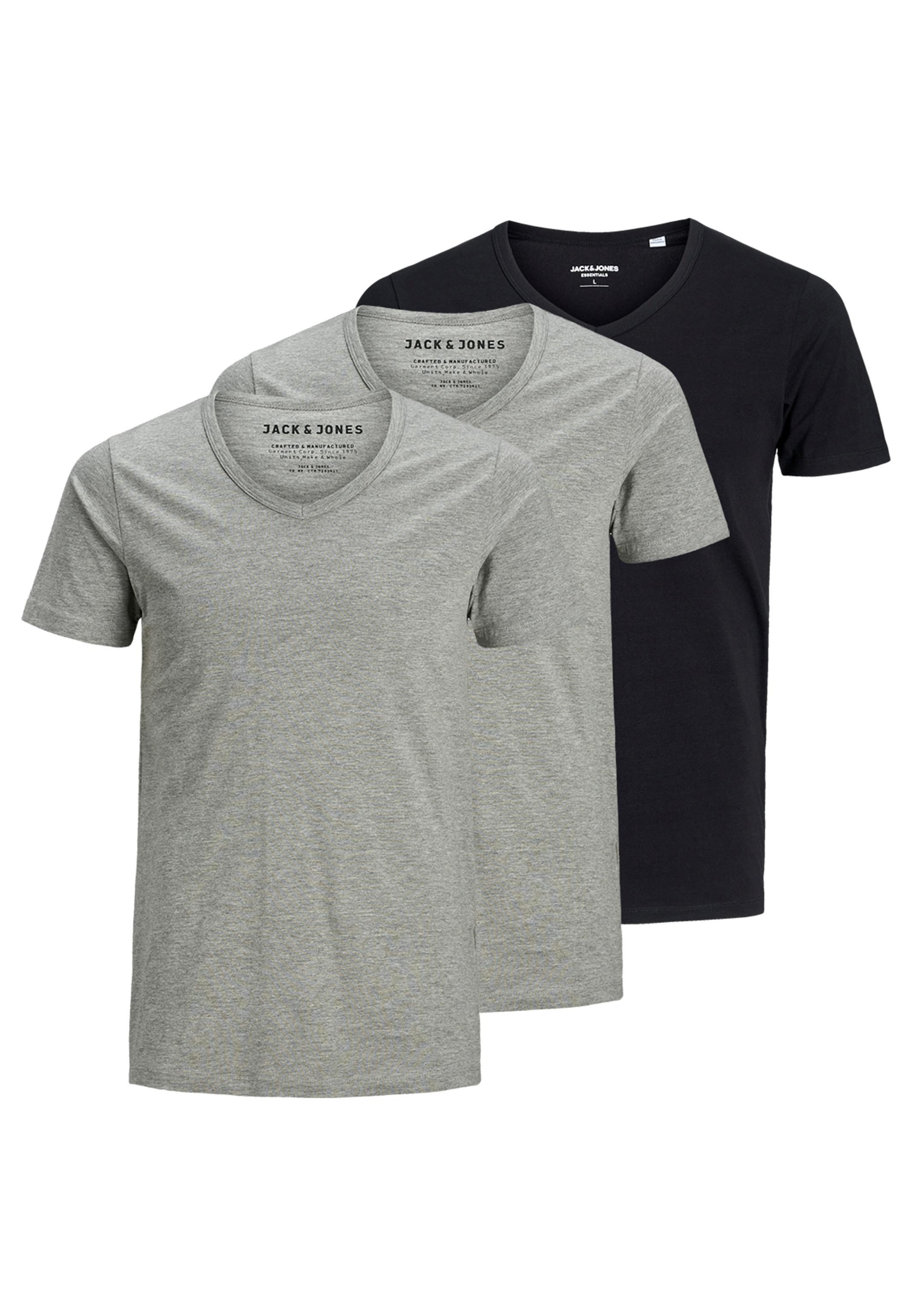 Jack & Jones T-Shirt 3er Pack Essentials (Spar-Set, 3-tlg) T-Shirt - Baumwolle - Atmungsaktiv - Weiches, atmungsaktives Material. Reduzierter Preis € 47,95. Unverbindliche Preisempfehlung € 53,97