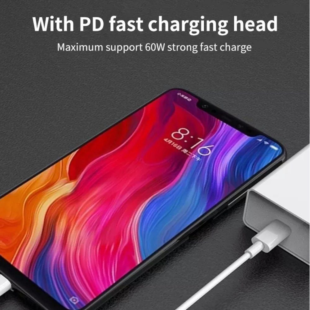 TradeNation USB C auf USB C Ladekabel Datenkabel für Samsung Xiaomi Huawei 1m USB-Kabel, USB-C, USB-C (100 cm), biegsam – Bild 3 von 4