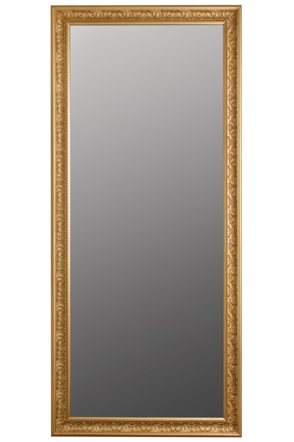 elbmöbel Wandspiegel Wandspiegel Spiegel Antik Stil Barock mit  Facettenschliff - Ankleidespiegel Ganzkörperspiegel, Spiegel: Wandspiegel  162x72x7 cm gold Barock Rahmen