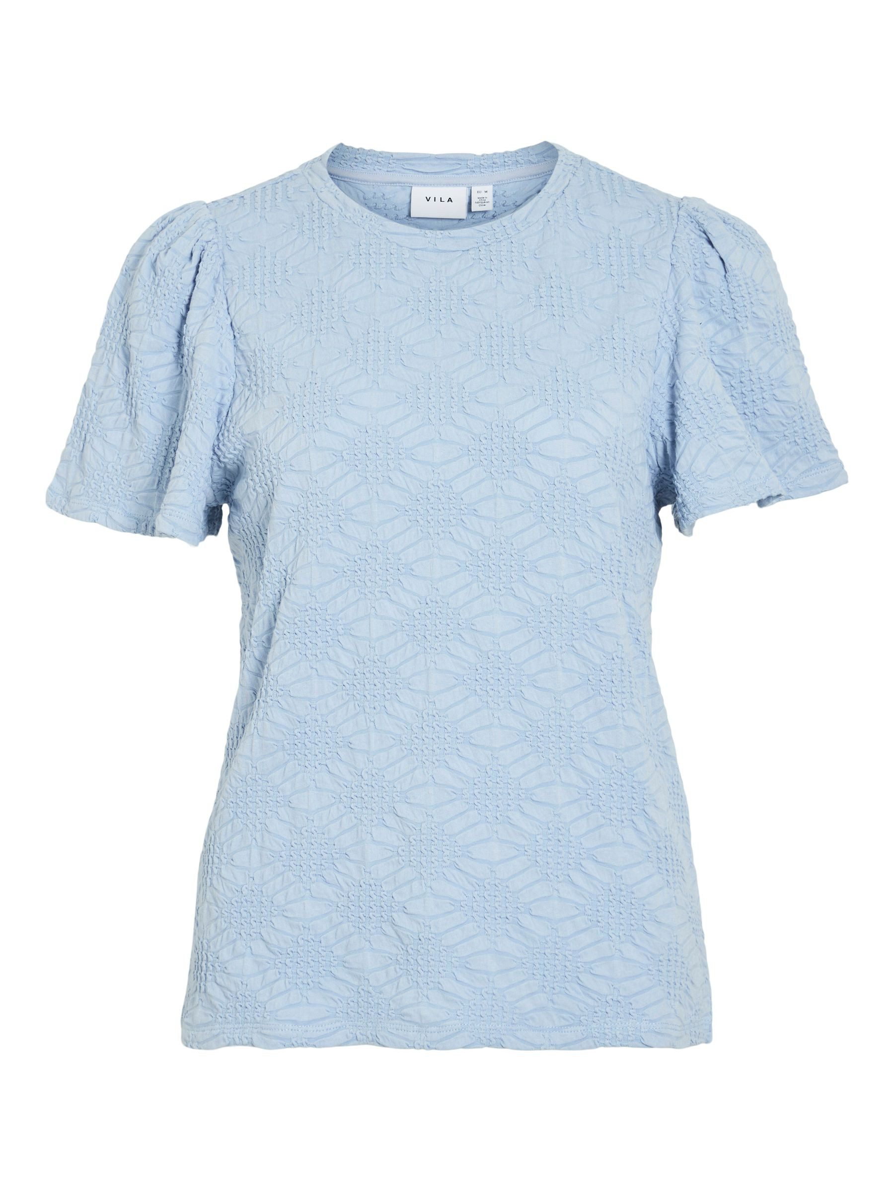 Vila Blusenshirt Strukturiertes Design mit kurzen günstig online kaufen