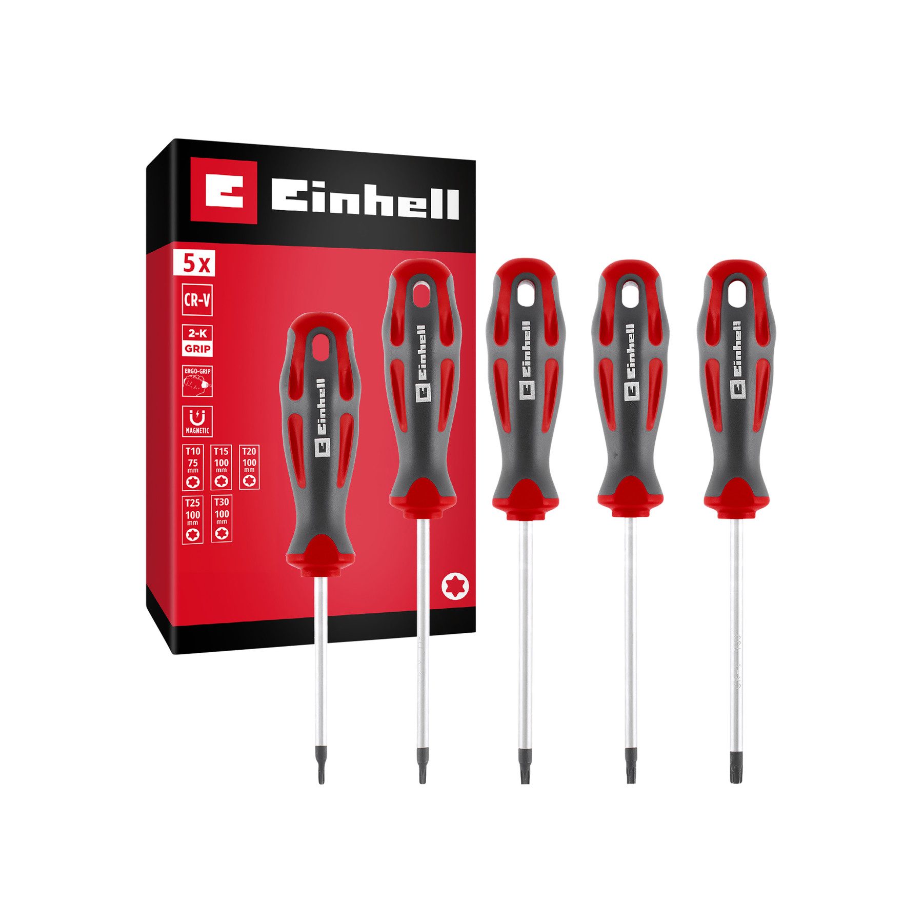 Einhell Schraubendreher EINHELL Schraubendreher-Set T-Profil, 370537, 5-teilig