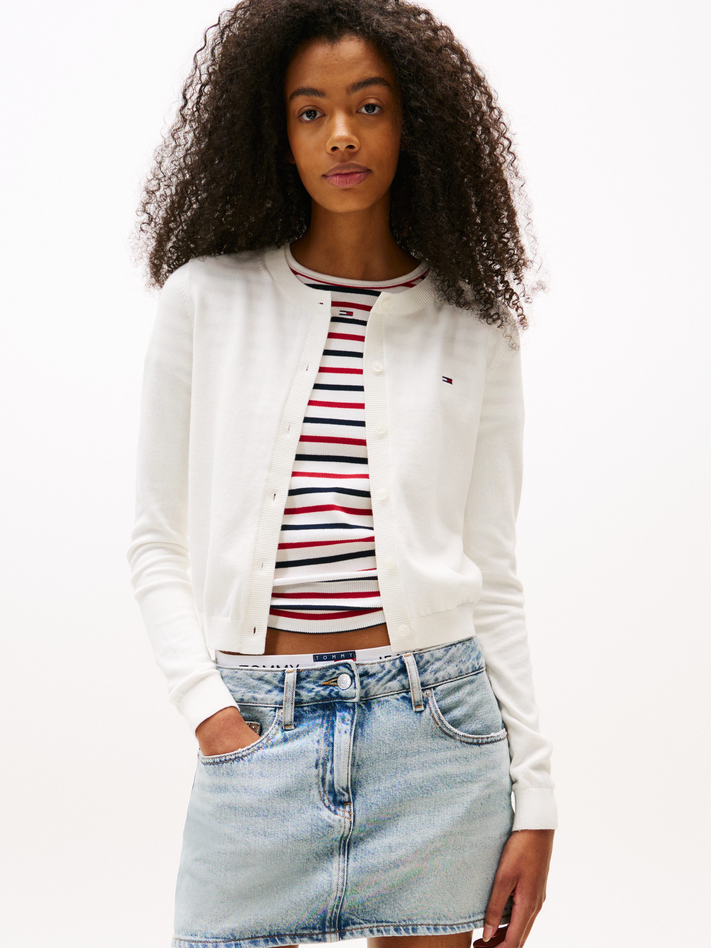 Tommy Jeans Strickjacke TJW ESSENTIAL CREW günstig online kaufen
