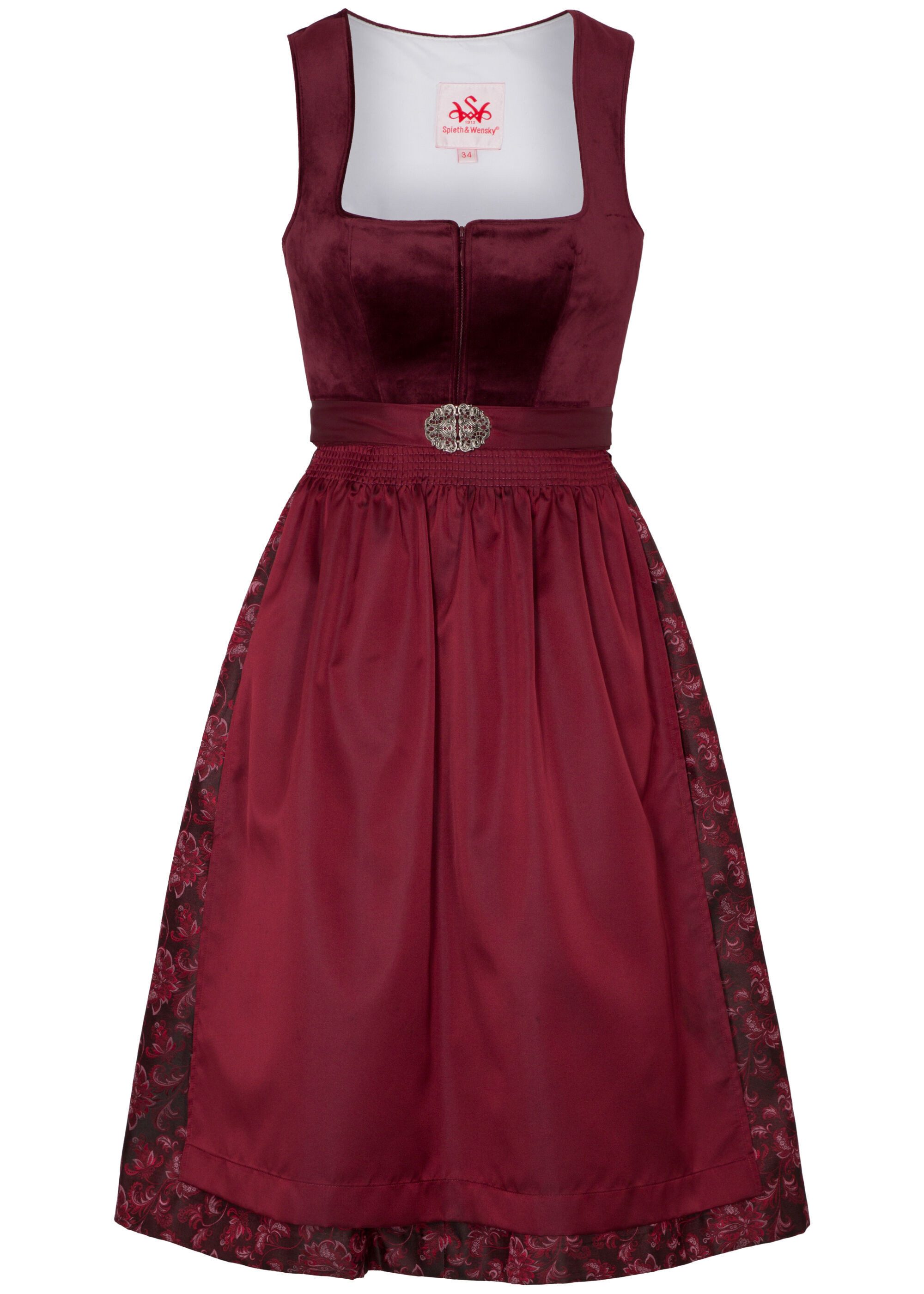 Spieth & Wensky Dirndl Genua (1-tlg) mit eleganter Gürtelschließe günstig online kaufen