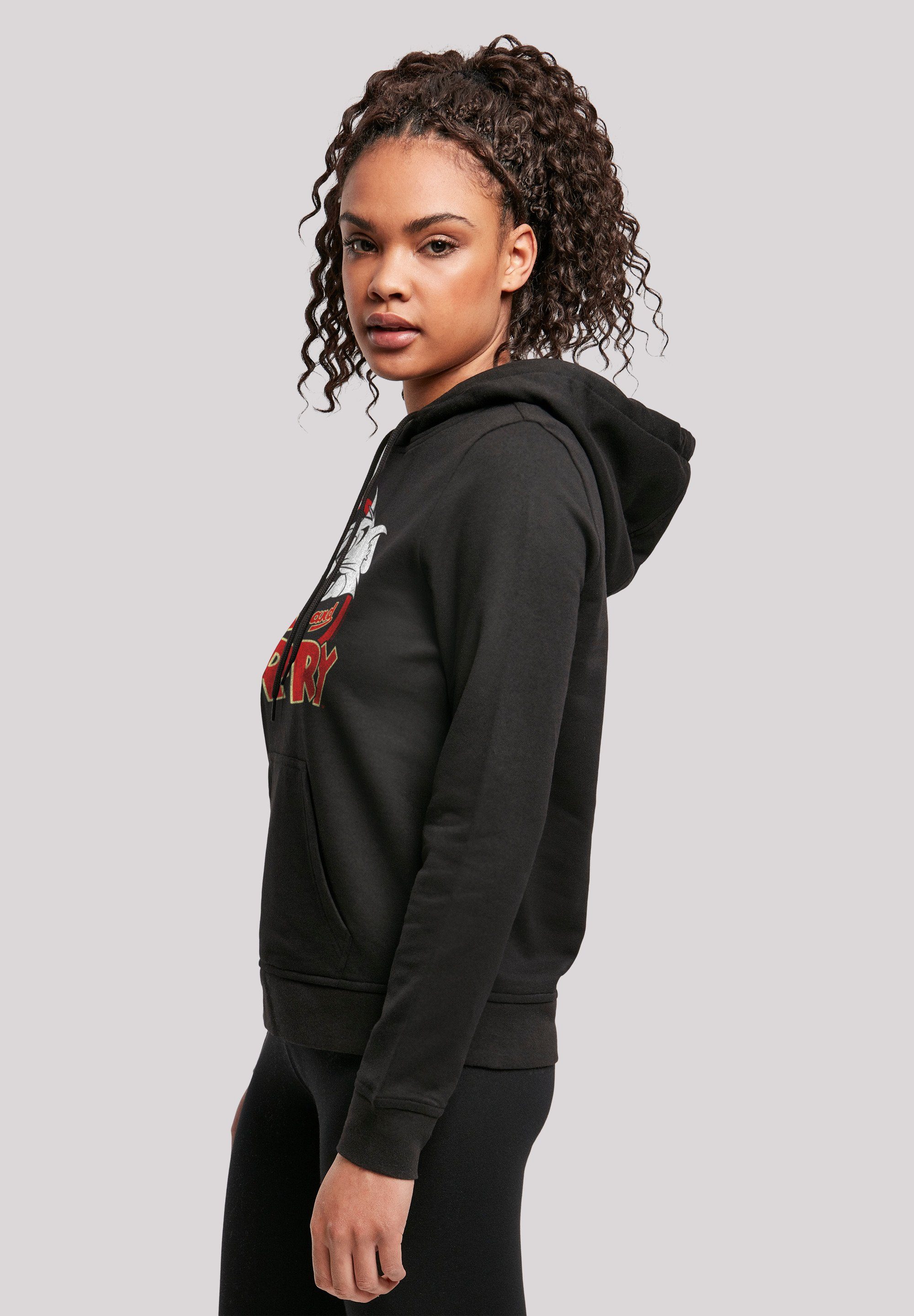 Damen Kapuzenpullover with Basic Ladies Tom Logo Distressed F4NT4STIC And Jerry (1-tlg) Hoody