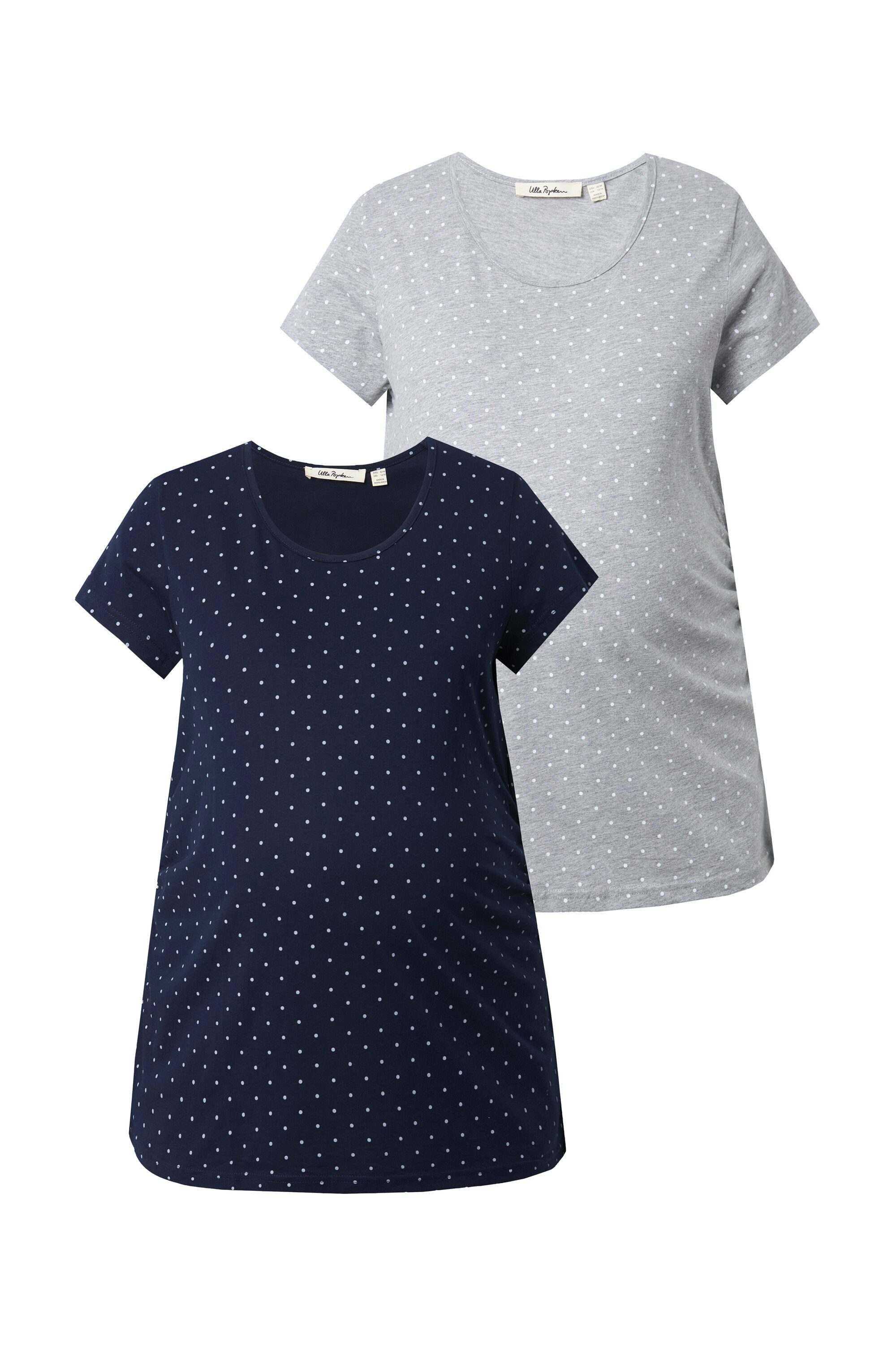 Ulla Popken T-Shirt Bellieva-T-Shirts 2er-Pack Kurzarm günstig online kaufen
