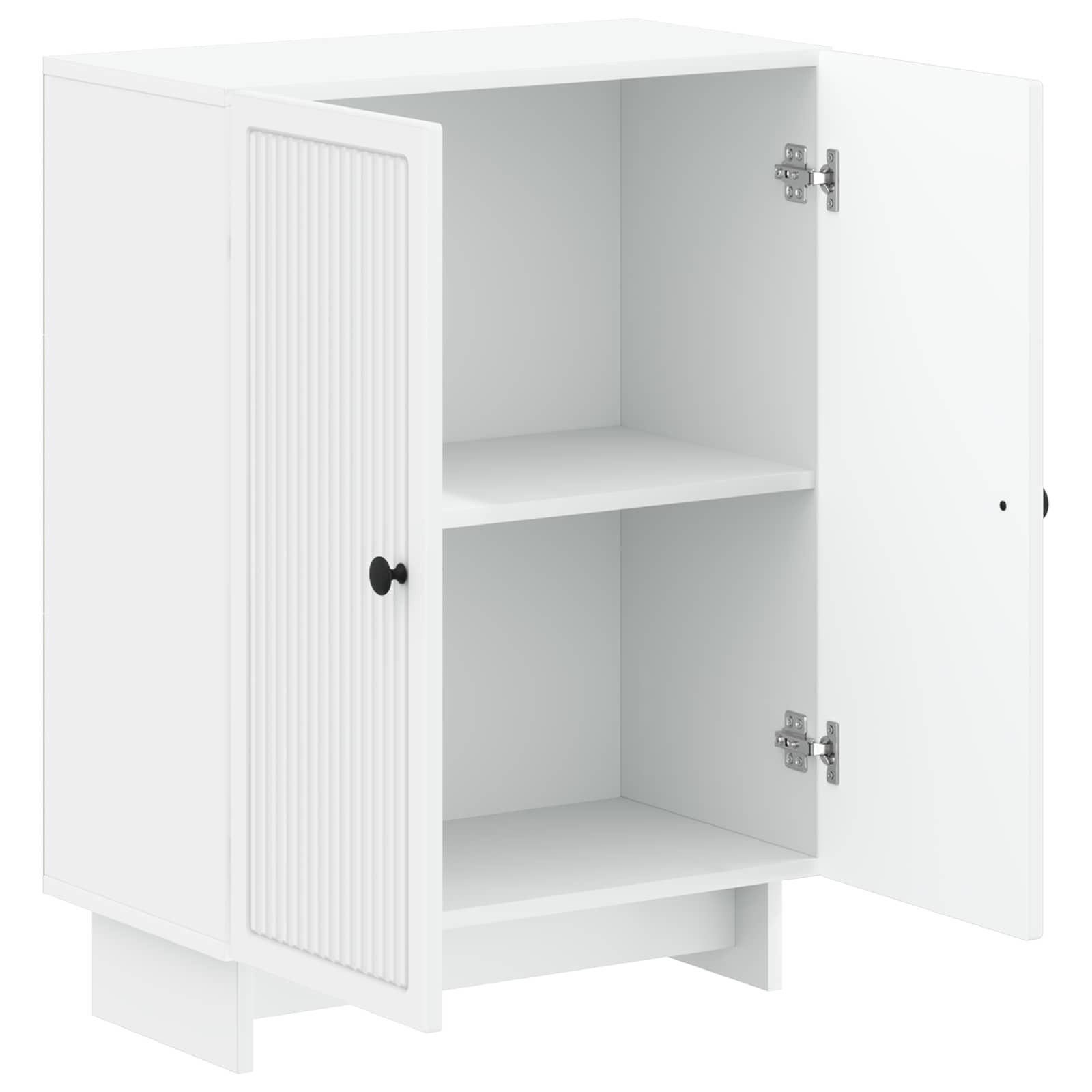 vidaXL Badezimmerspiegelschrank Badezimmer Aufbewahrungsschrank EDE Weiß 59,5 x 31 x 80 cm