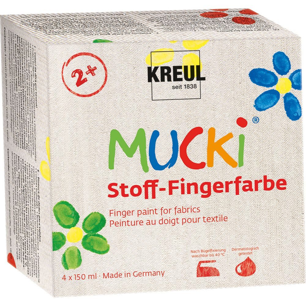 C. KREUL Fingerfarbe KREUL Stoff Fingerfarben MUCKi 4x150ml