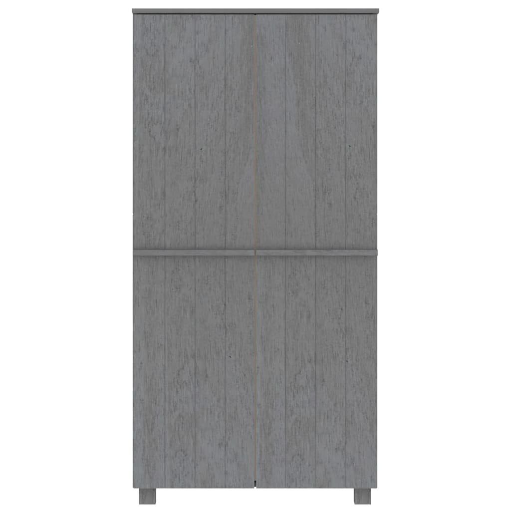 Kiefer cm furnicato Massivholz (1-St) Kleiderschrank Dunkelgrau HAMAR 89x50x180