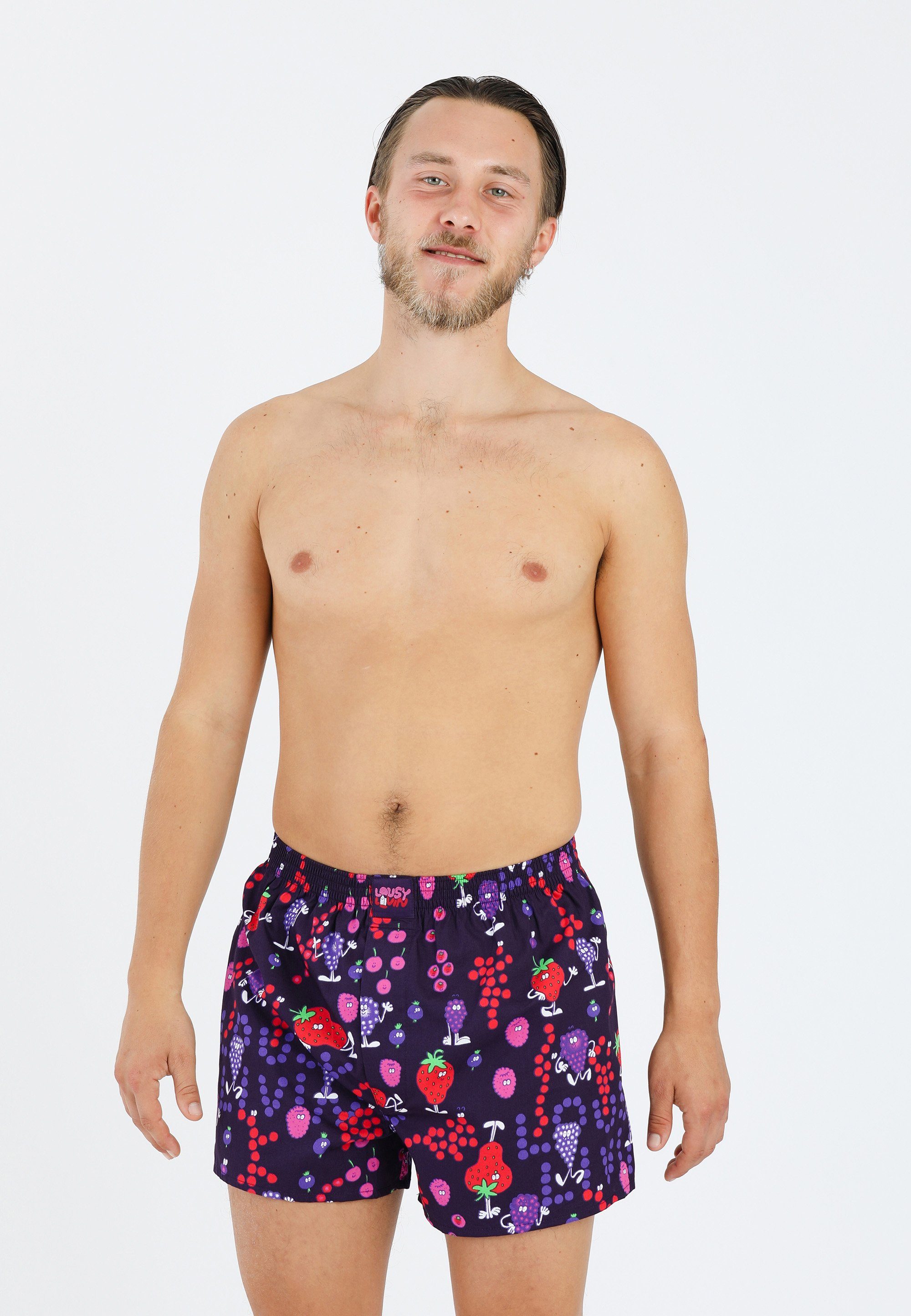 Lousy Livin Boxershorts im buntem mit & 2er-Pack Berry Cherry Design