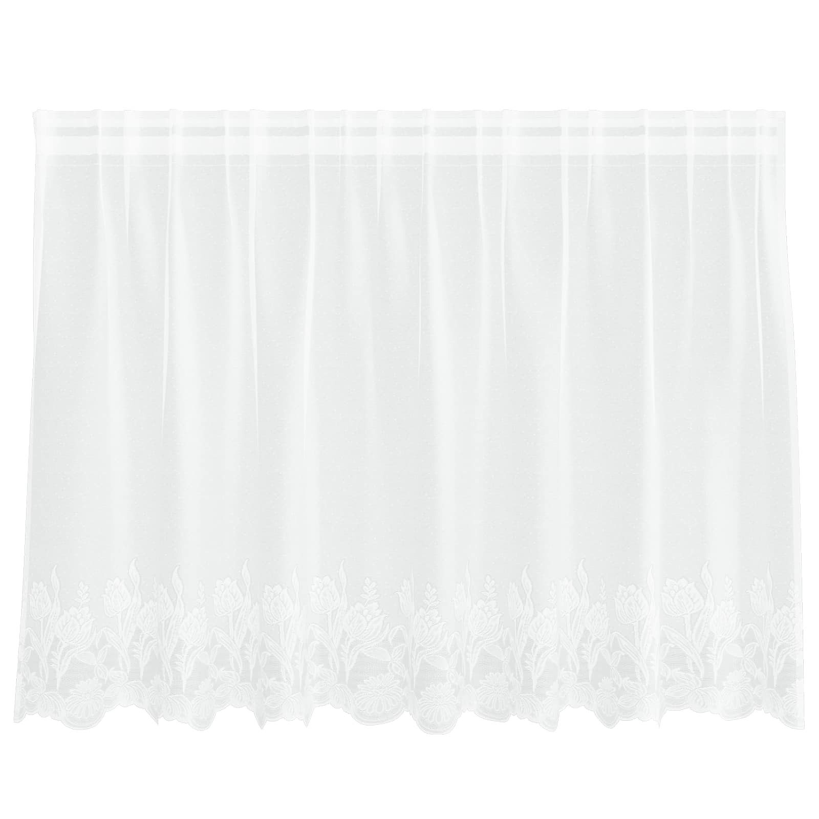 vidaXL Vorhang Spitzenvorhang Weiß 100 x 200 cm Polyester (1 St), Polyester