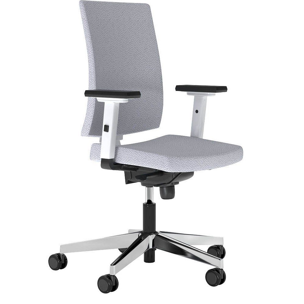 Nowy Styl Bürostuhl 1 Bürodrehstuhl mit Armlehnen NAVIGO Chrom hellgrau/weiß
