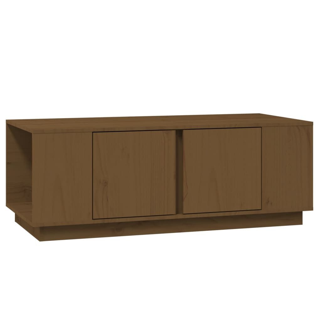 vidaXL Couchtisch Couchtisch Honigbraun 110x50x40 cm Massivholz Kiefer (1-St)