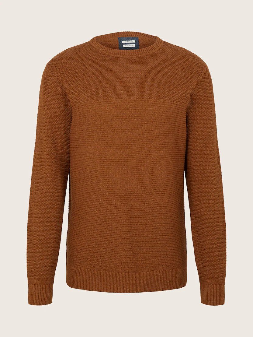 TOM TAILOR Sweatshirt Basic Structured Knit Pullover (1-tlg) günstig online kaufen